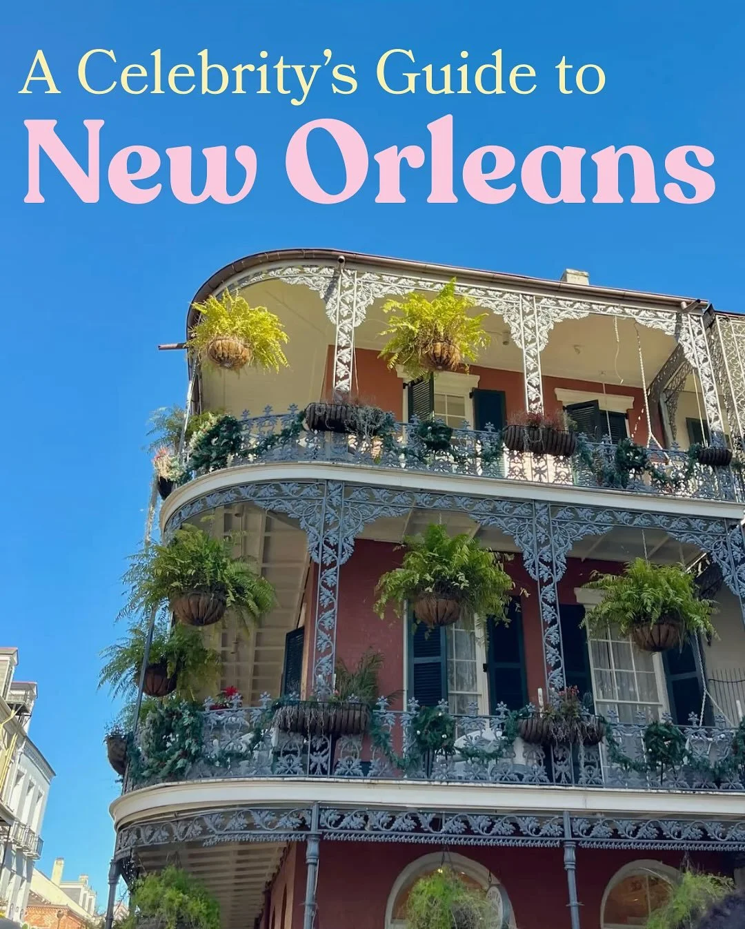 Fall break is finally here!!! Use our celebrity NOLA guide to help give you inspo for the perfect break 🍂✨

Content: @harleyrosenbaum 
Design: @leahh.fisher