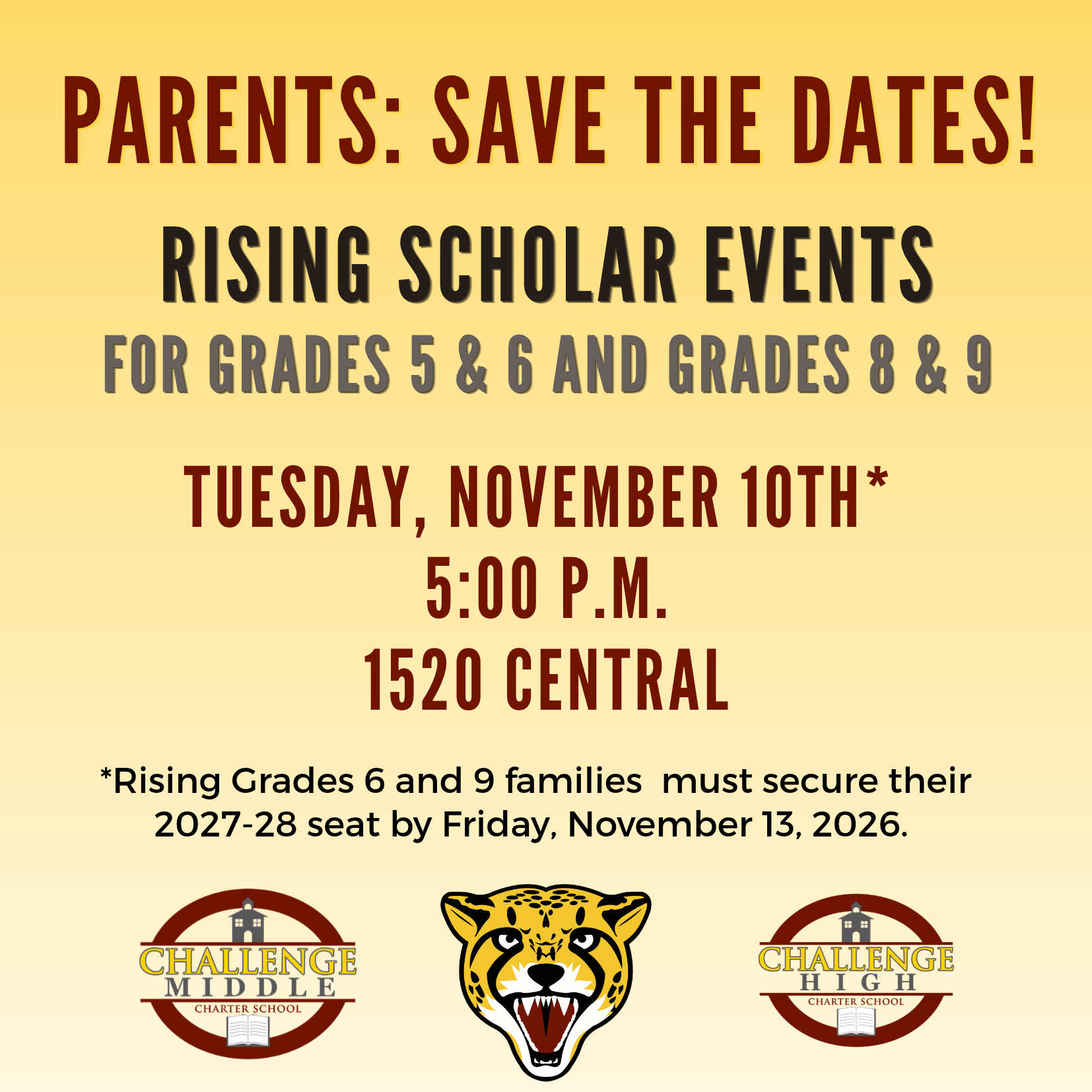 Rising Scholar Events on november 10