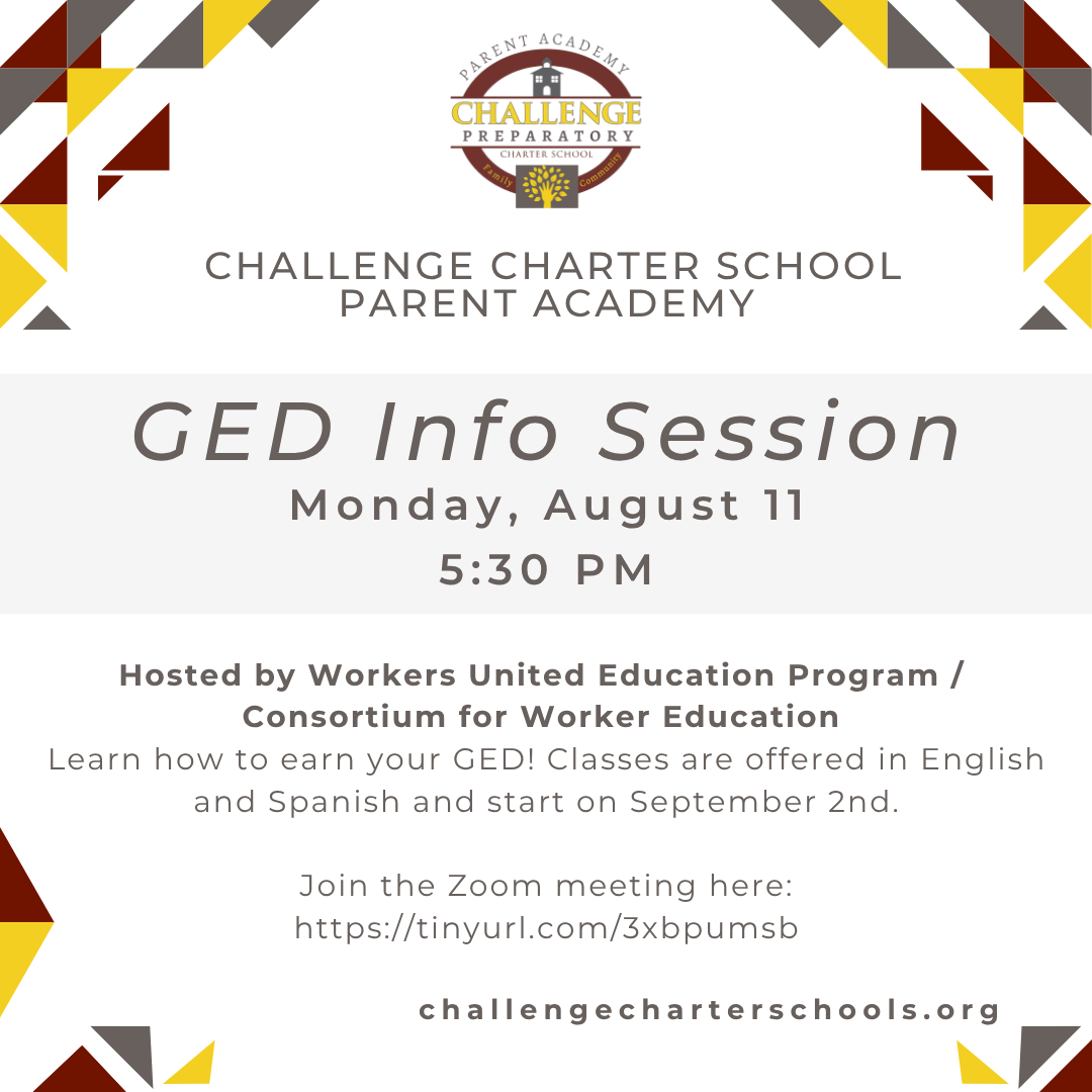 Parent Academy: GED Information Session