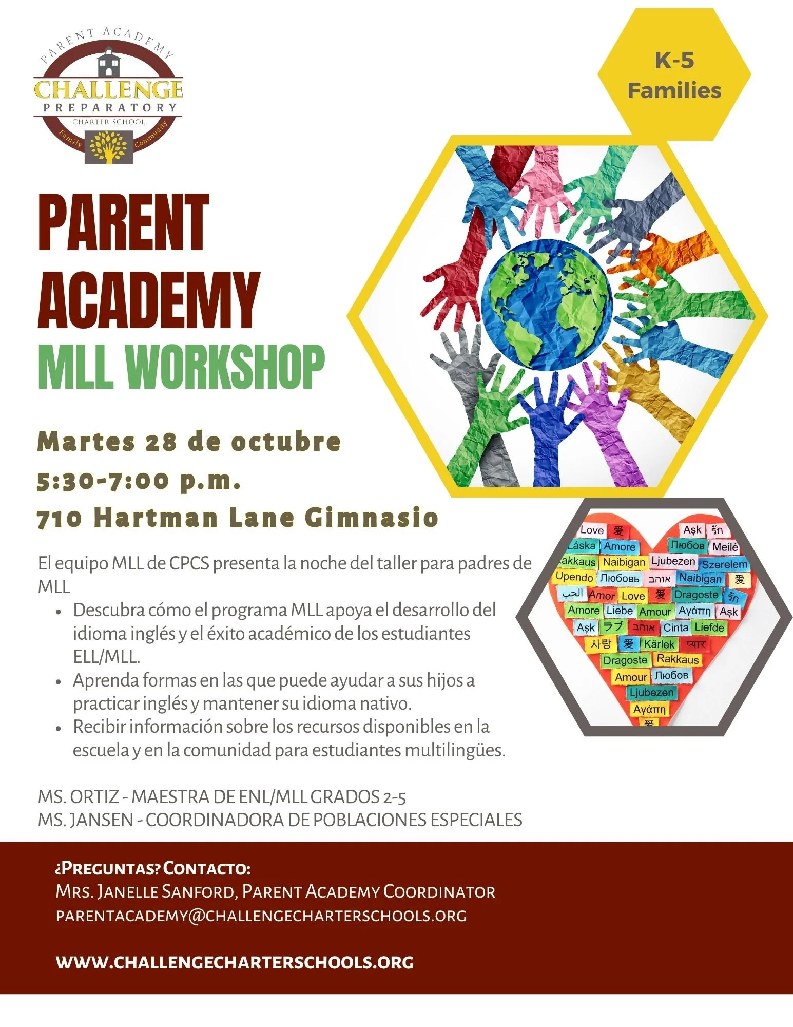 K-5 Multi-Language Learner Workshop