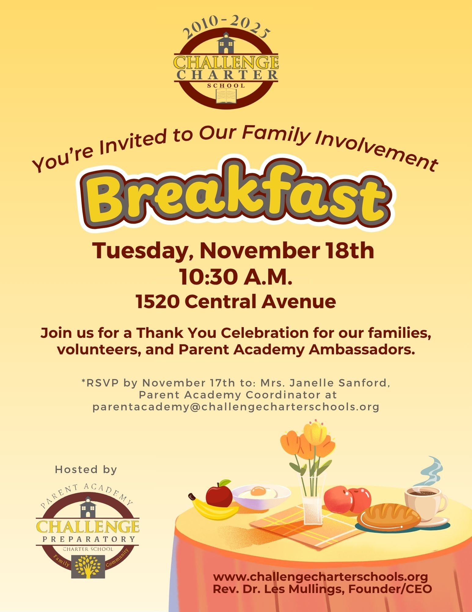 Parent Academy: Family Involvement Breakfast