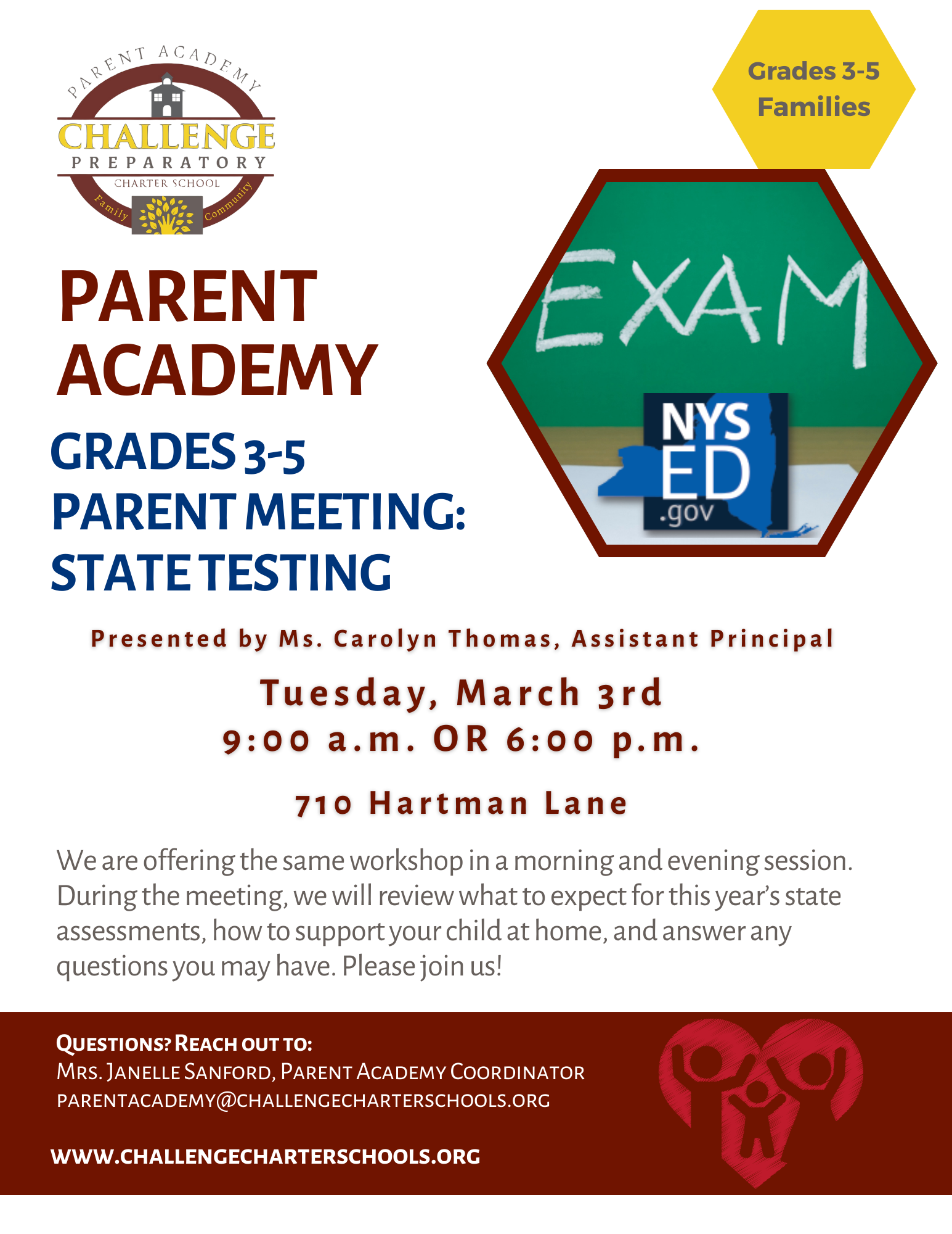 Grades 3-5 Parent Meeting on State Testing
