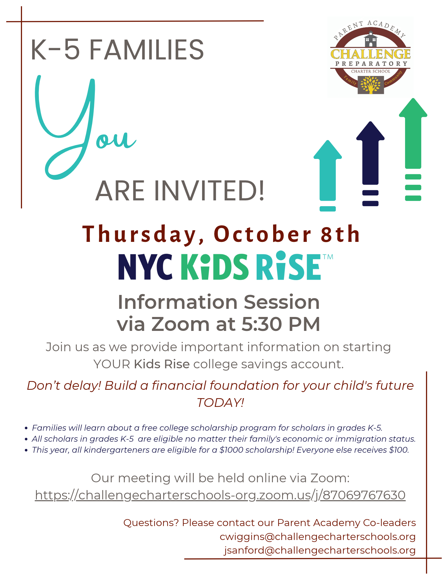 nyc kids rise session for k-5 families