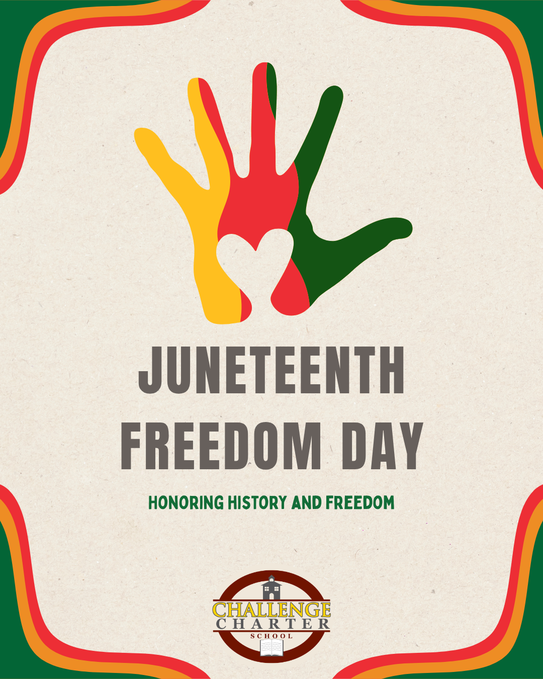 juneteenth freedom day image with red green and yellow