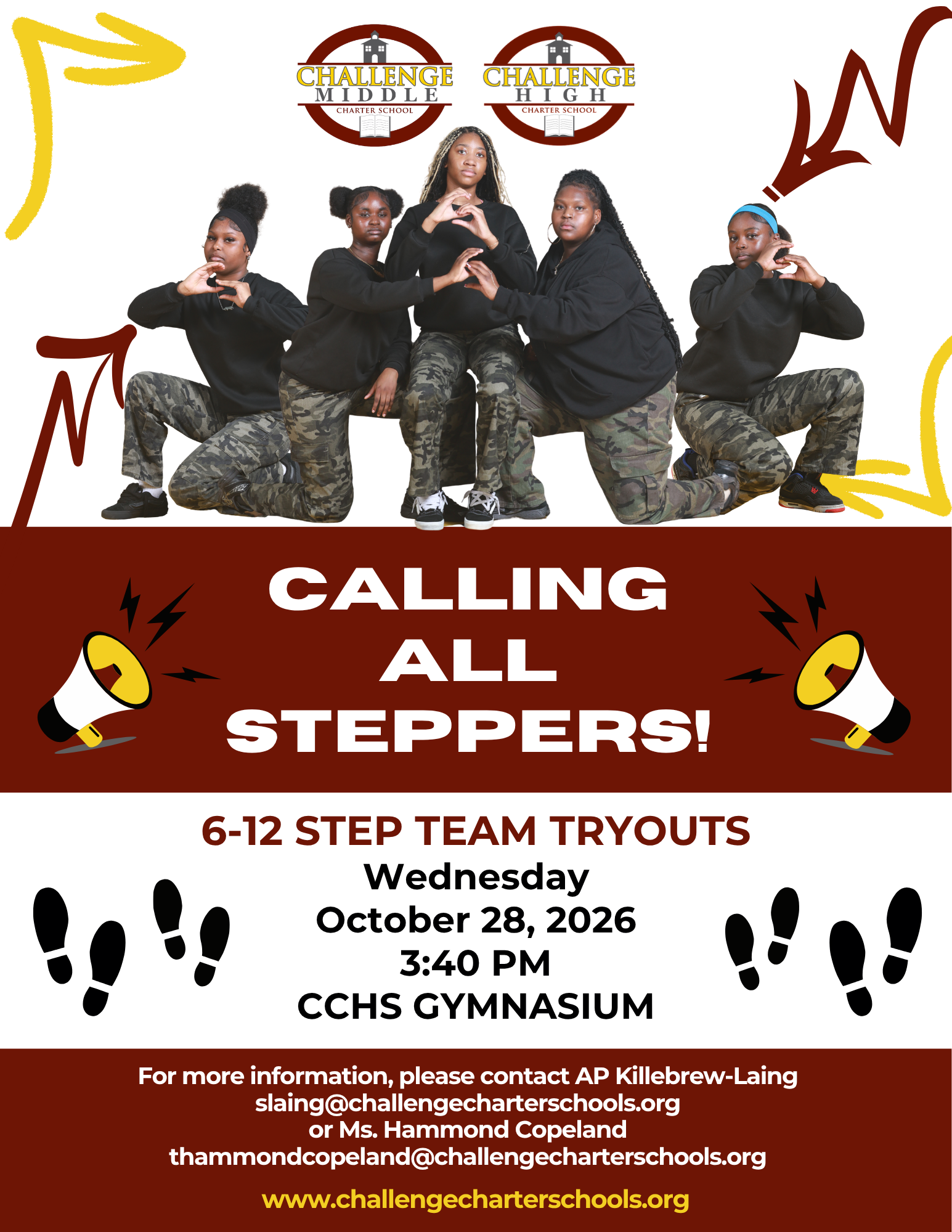 CCMS and CCHS Step Team Tryouts  on 10/28