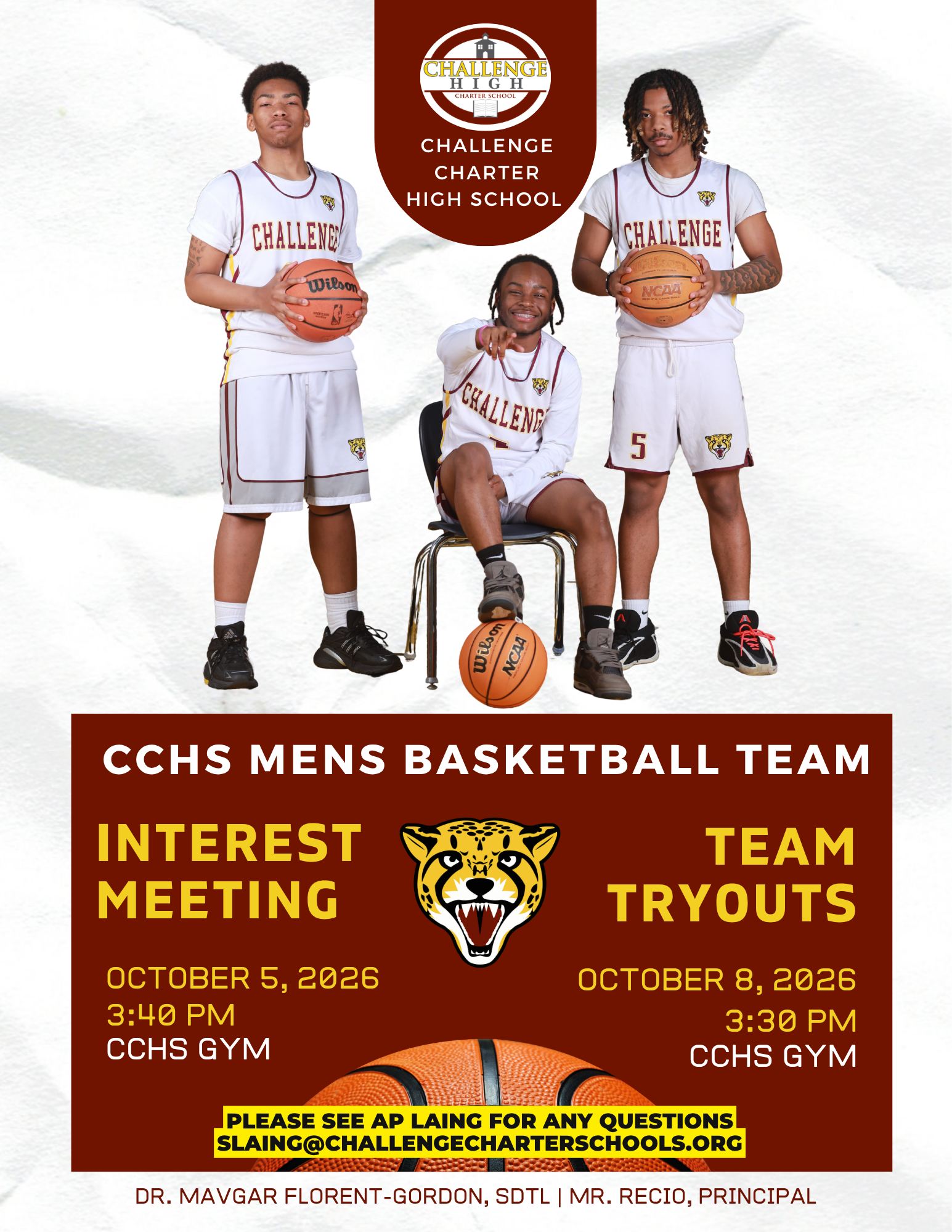 cchs mens basketball interest meeting on october 5 and tryouts on october 8ts
