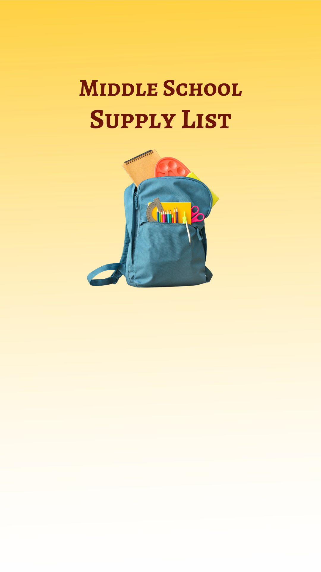 an open backpack with school supplies peeking out from the pockets