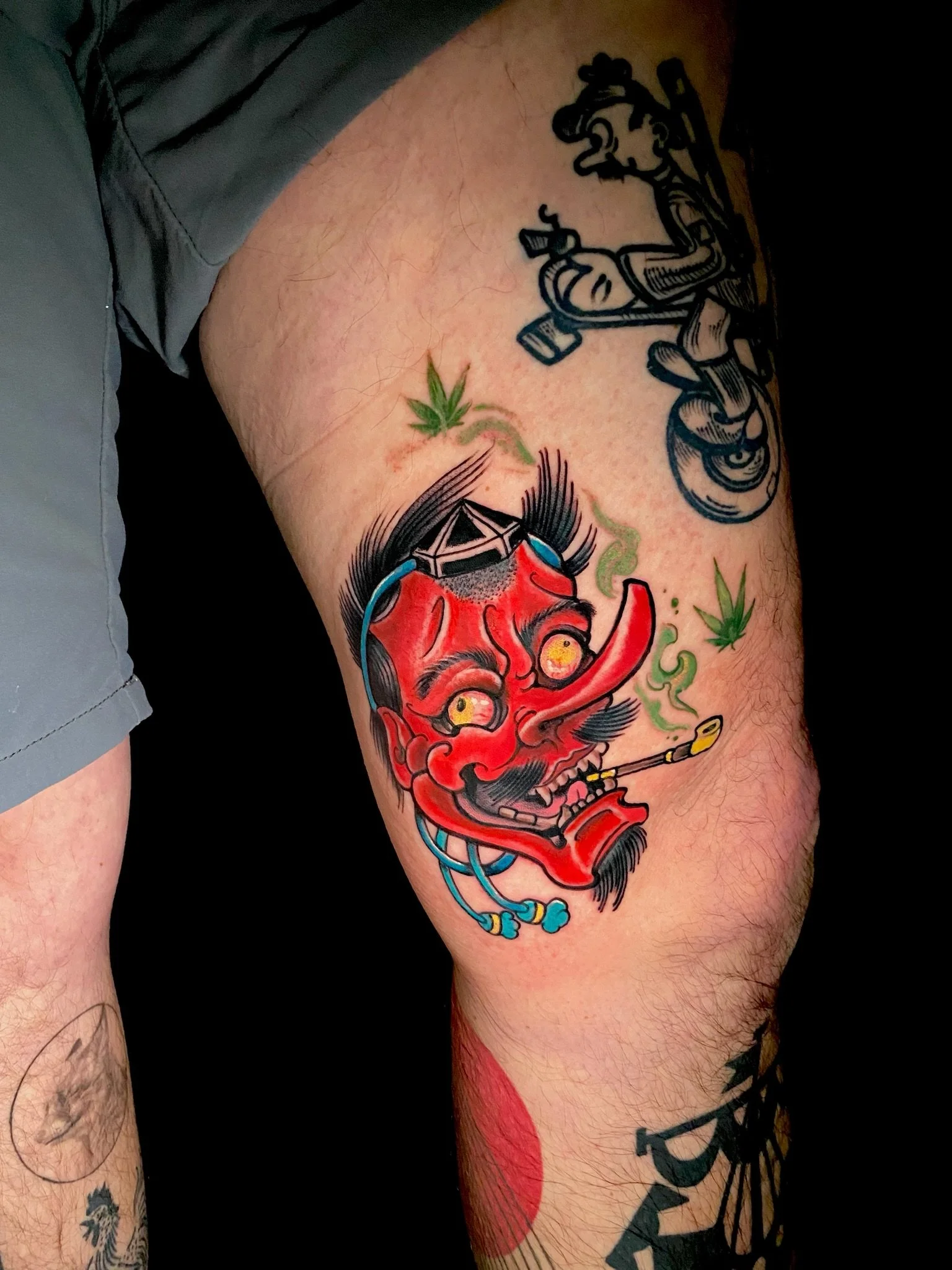 Jethro Wood Tengu Mask Neo Japanese Tattoo