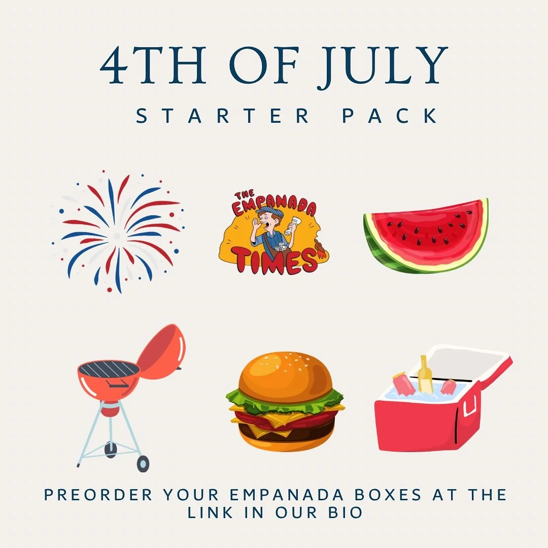 The countdown to 4th of July begins! What is your favorite thing to eat at the BBQ? #empanadas #4thofjuly #bbq #placestoeatnj #thingstodoinnj