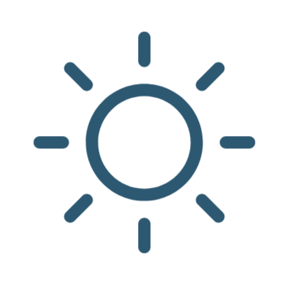 Sun icon.