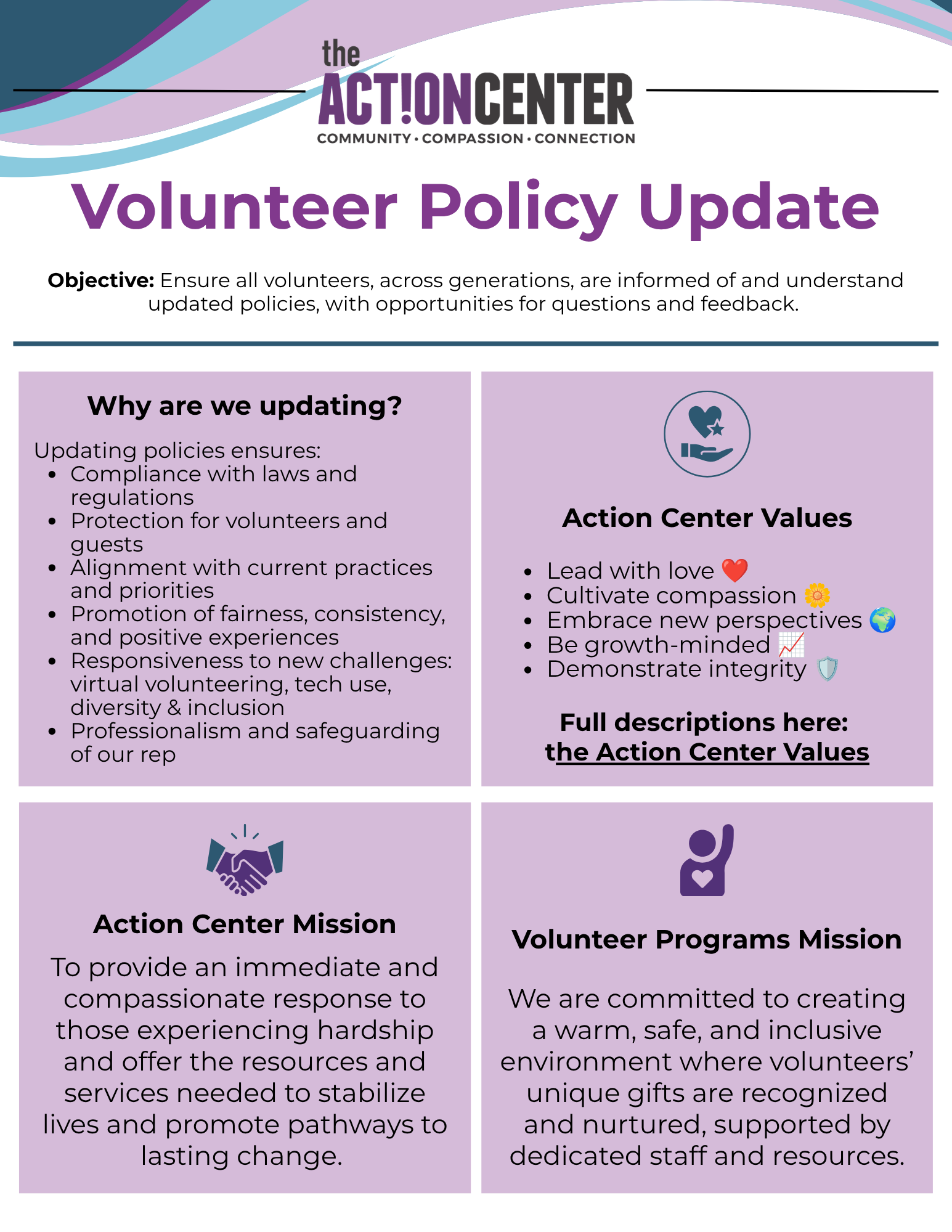 Volunteer Policy Update