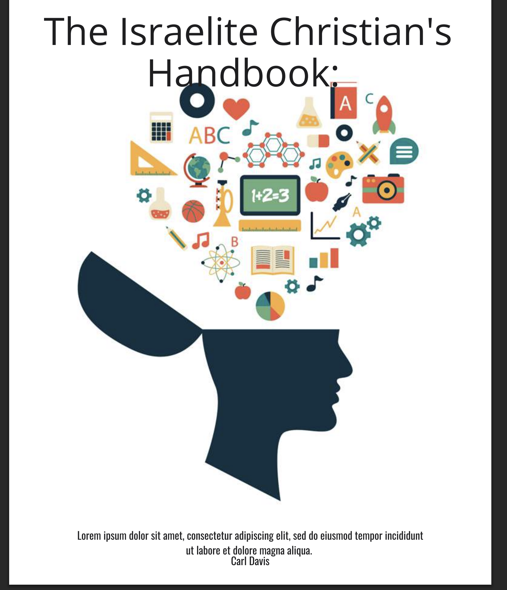 Israelite Christian's hand book by Carl A. Davis