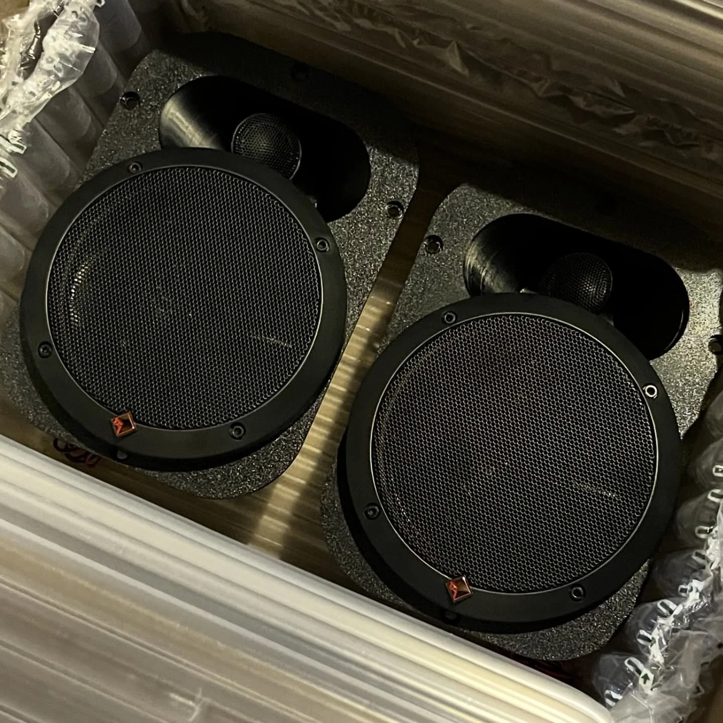 The first few sets of our 60-66 GM truck speaker pods ship today! #c10 #gmc #rockfordfosgate #speakers #audiophile