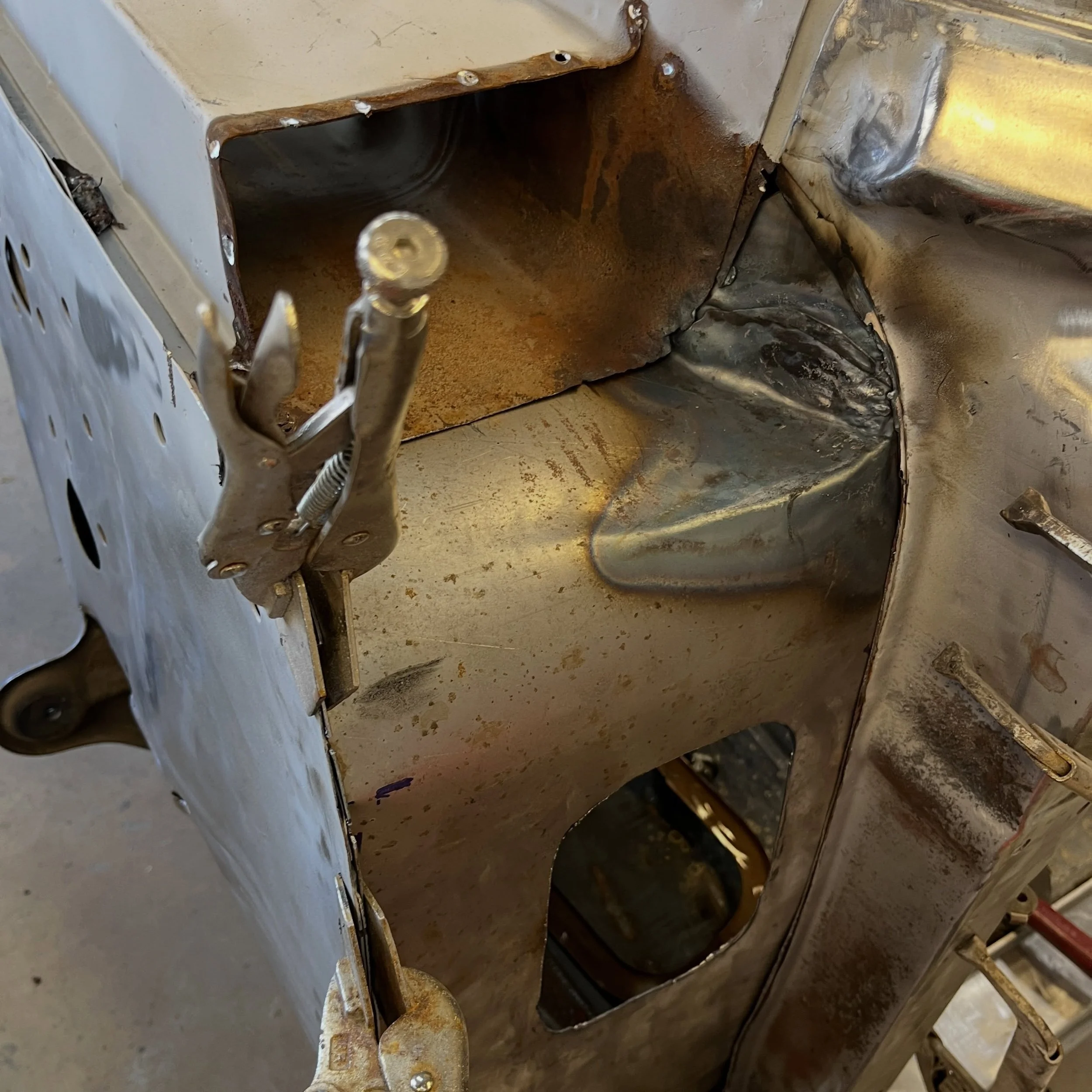 Bit of rusty repair going on today #gmc #chevy #chevrolet #c10 #welding