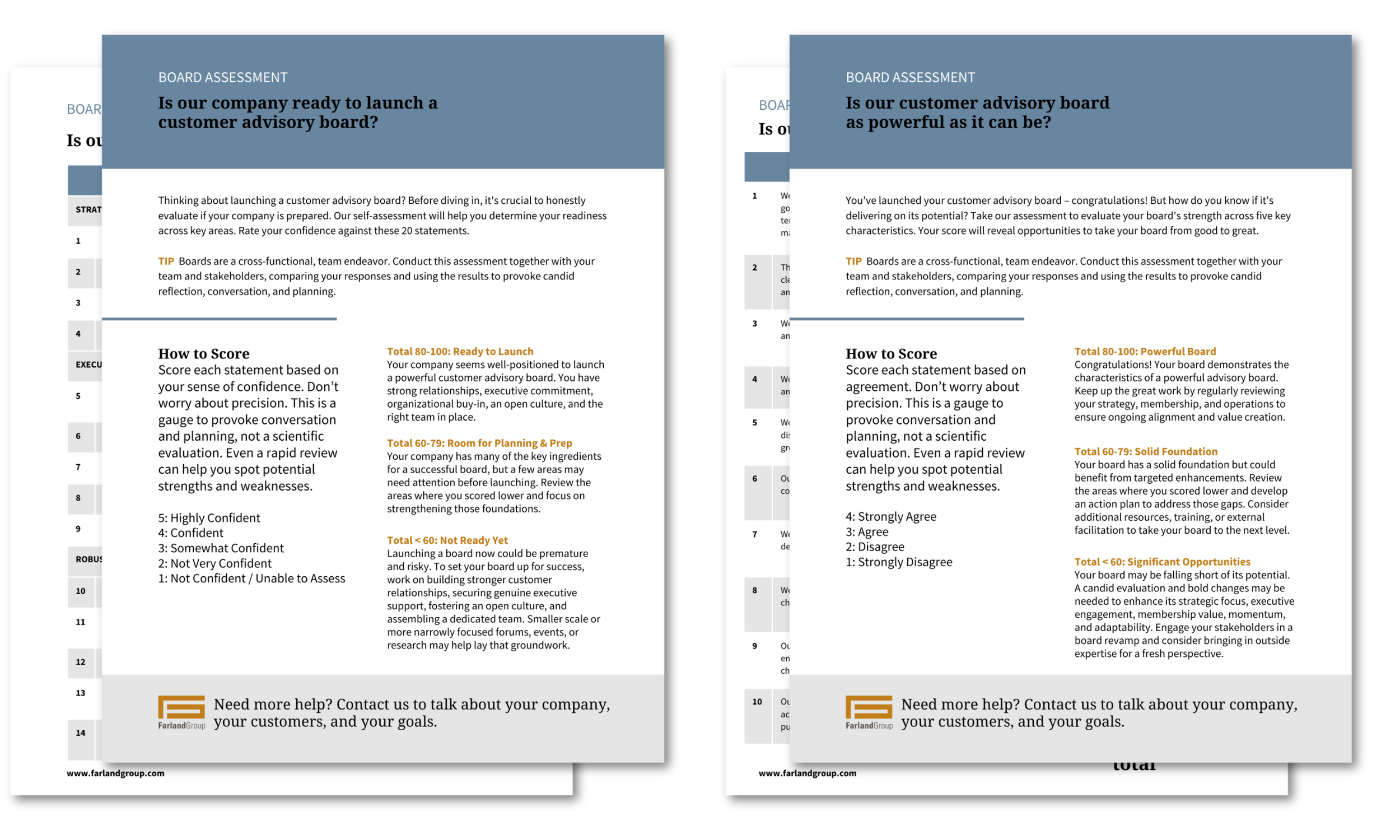 Preview of two assessment tool documents.