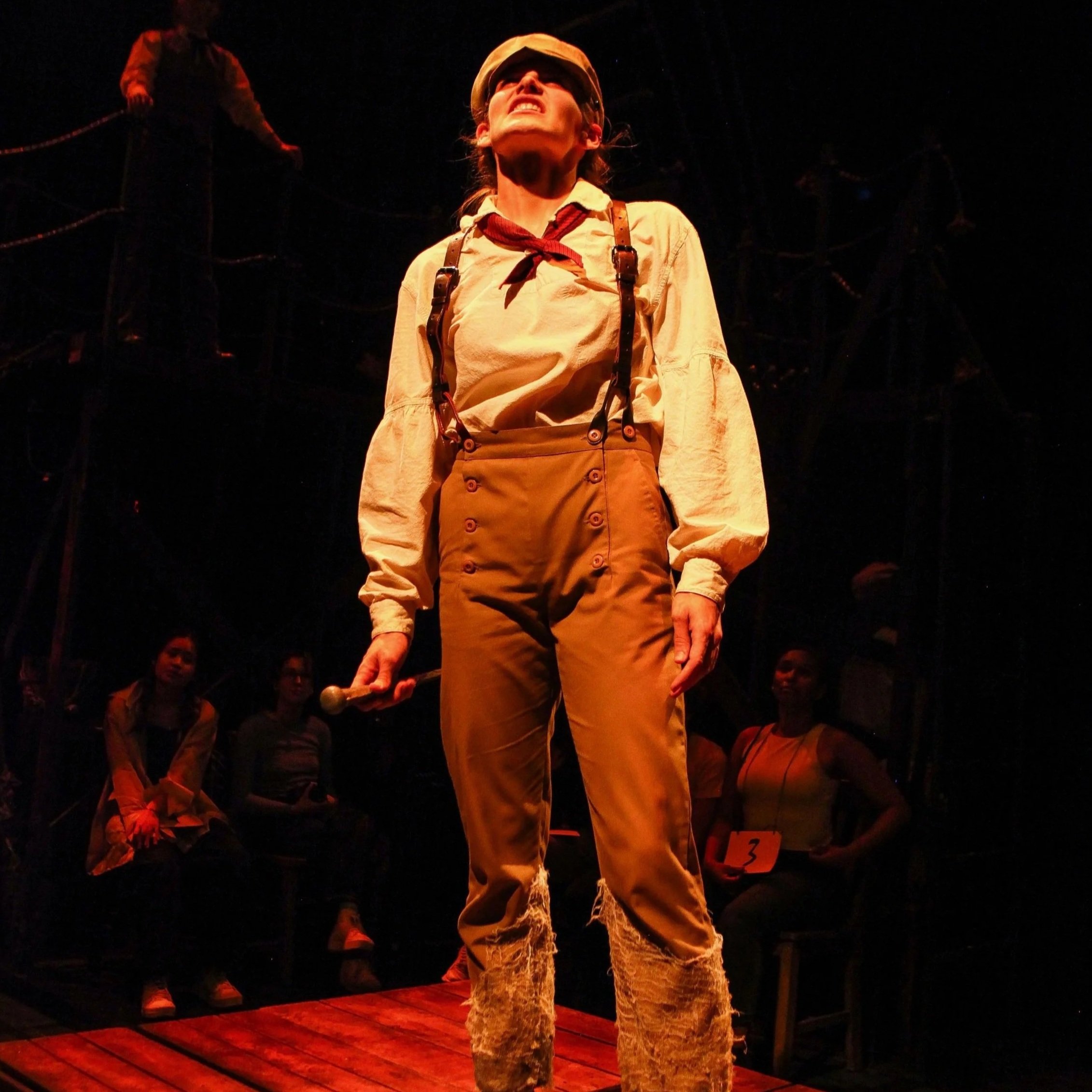 Carlyle in "Ghost Ship" at Syracuse University - Photo: Mike Davis, Costume: Rosario Figueira, Set: Evan Hoover, Lights: Mabel Mcphee