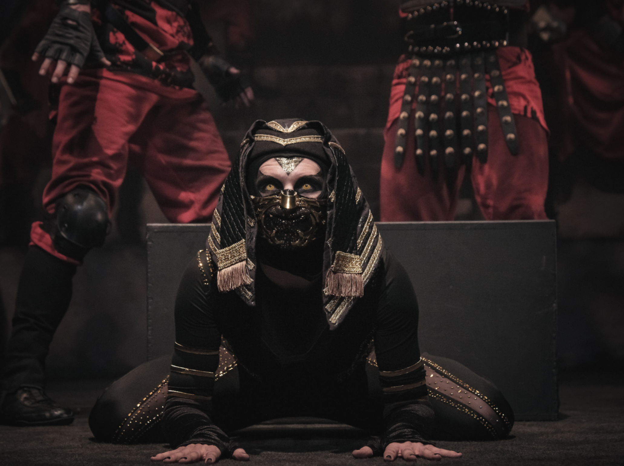 Mardian in Synetic Theater's "Antony & Cleopatra" at Shakespeare Theatre Company. Costume: Erik Teague, Photo: Katerina Kato