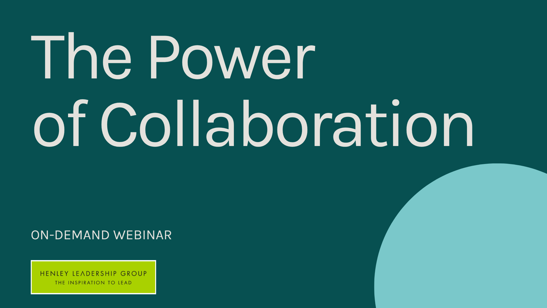 The Power of Collaboration