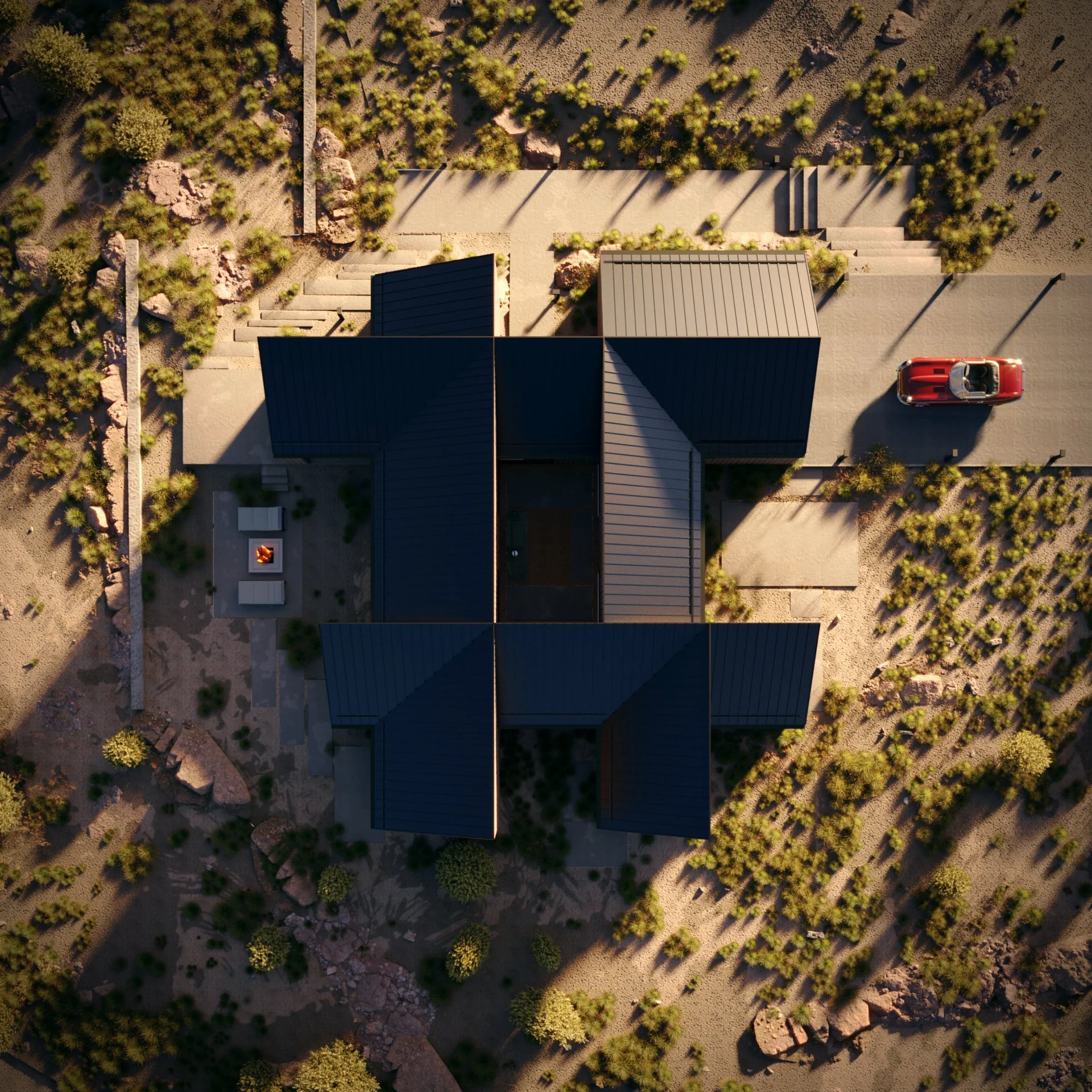 aerial of Octothorpe House