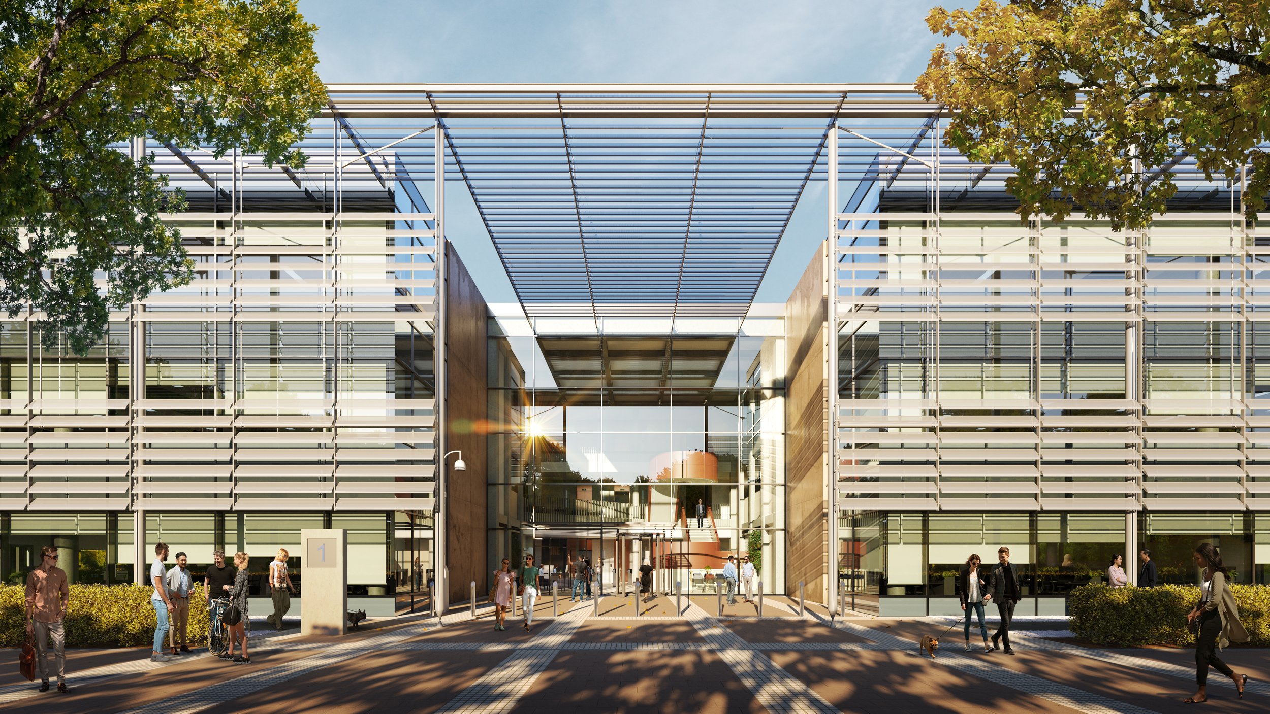 Frontal render day, Business Park, Storyform-studio