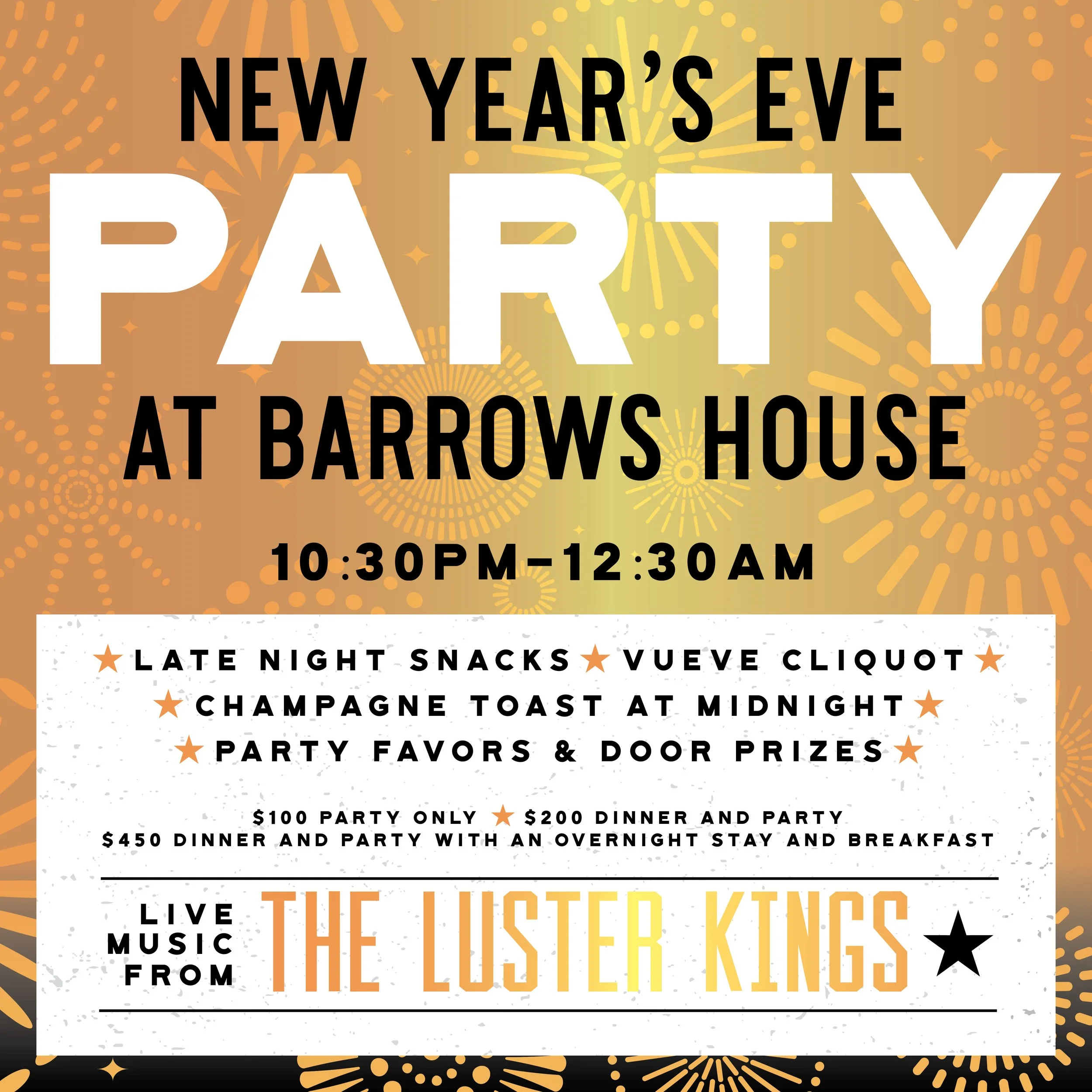 New Year’s Eve Late Night Party at Barrows House (Copy)
