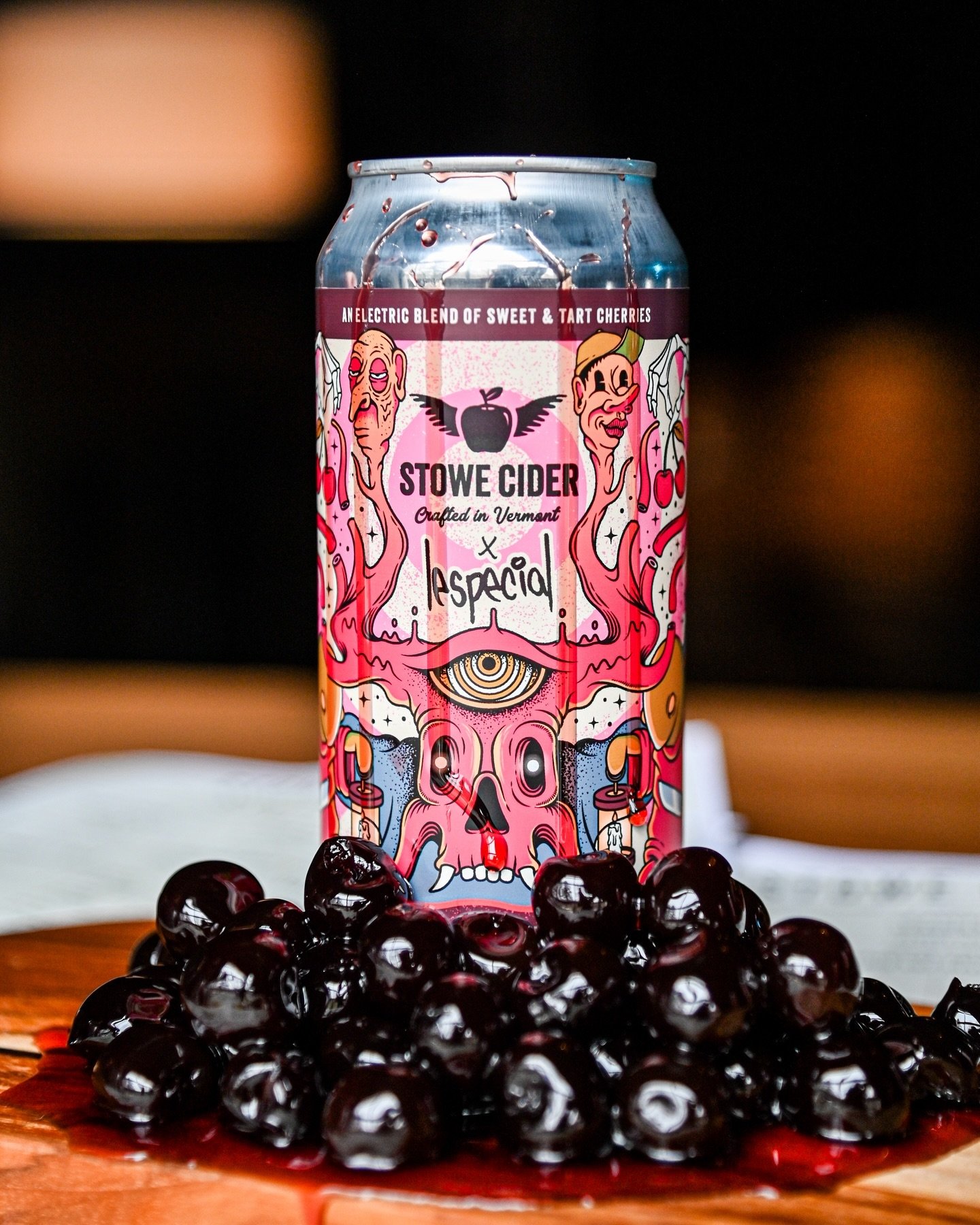 Join us this weekend for our Tonberry Cherry Release Party ft. the members of @lespecialmusic on Saturday, 4/13 right here at Shakedown Lounge at @stowecider.

Tonberry Cherry is a sweet &amp; sour semi-dry cider made in collaboration with lespecial 