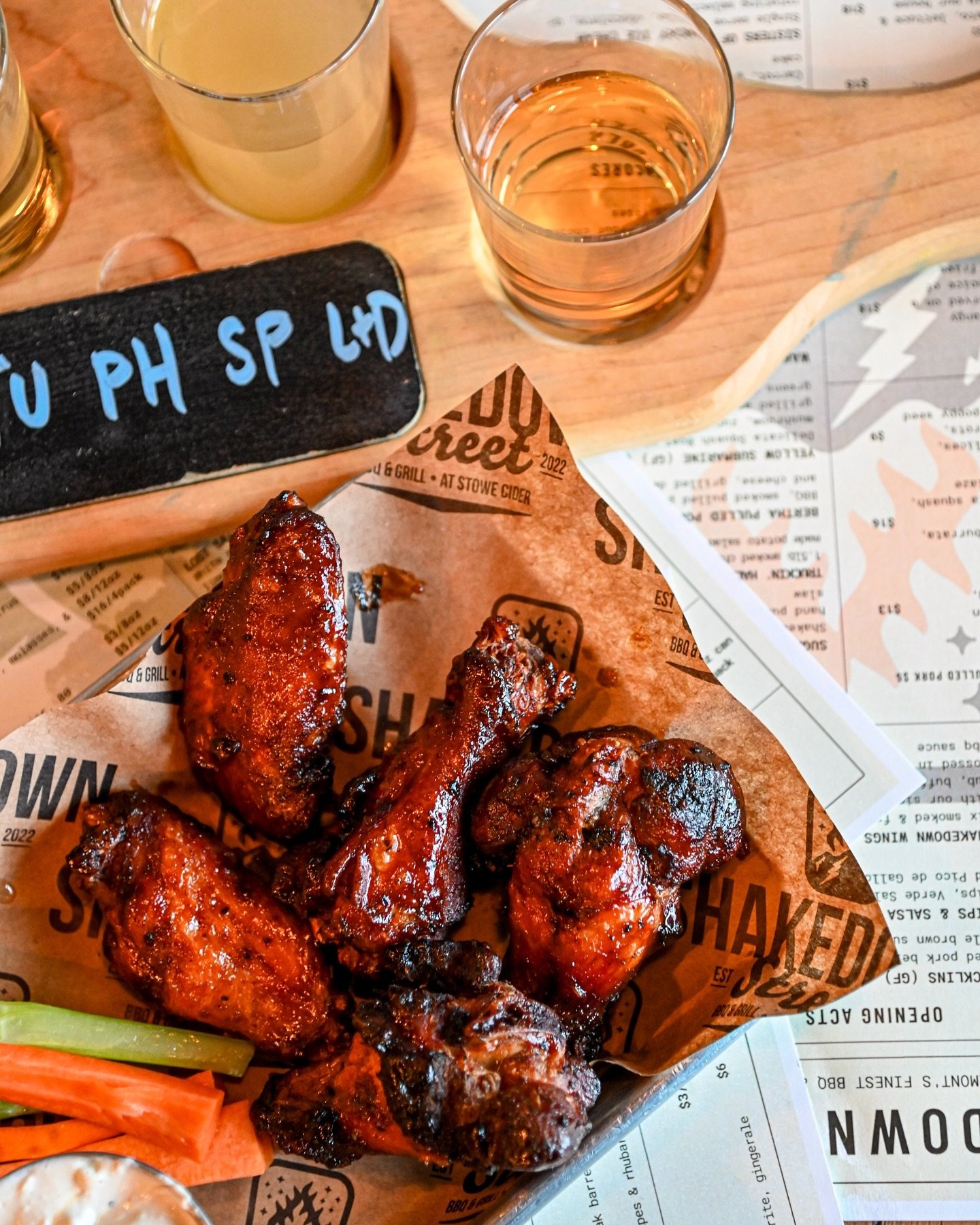 Come on in for WING WEDNESDAY🔥 Our Shakedown BBQ (house OG sauce) is thick and bold with just a touch of maple sweetness. Share, only if you dare!

What&rsquo;s the deal? We offer 10 for $10 Wings and $5 High &amp; Dry drafts every Wednesday!

This 