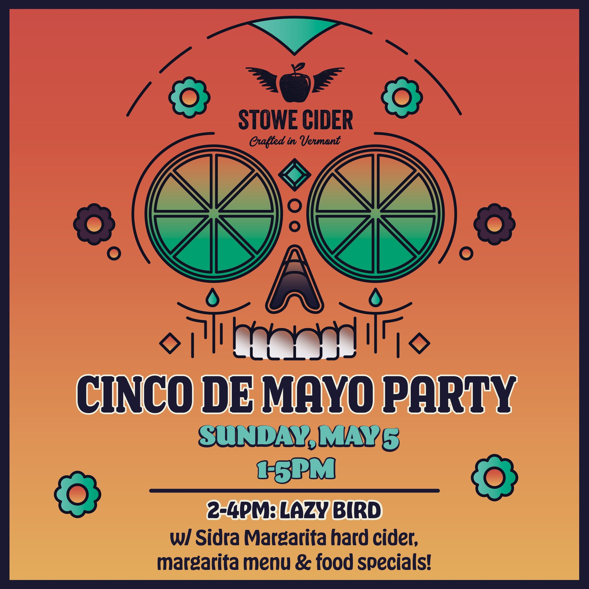 We&rsquo;re back open and ready to party! Join us this weekend for a Cinco de Mayo celebration featuring live music from @lazybirdband! We will have a limited release of Sidra Margarita cider (draft-only), a delicious margarita menu, food specials &a