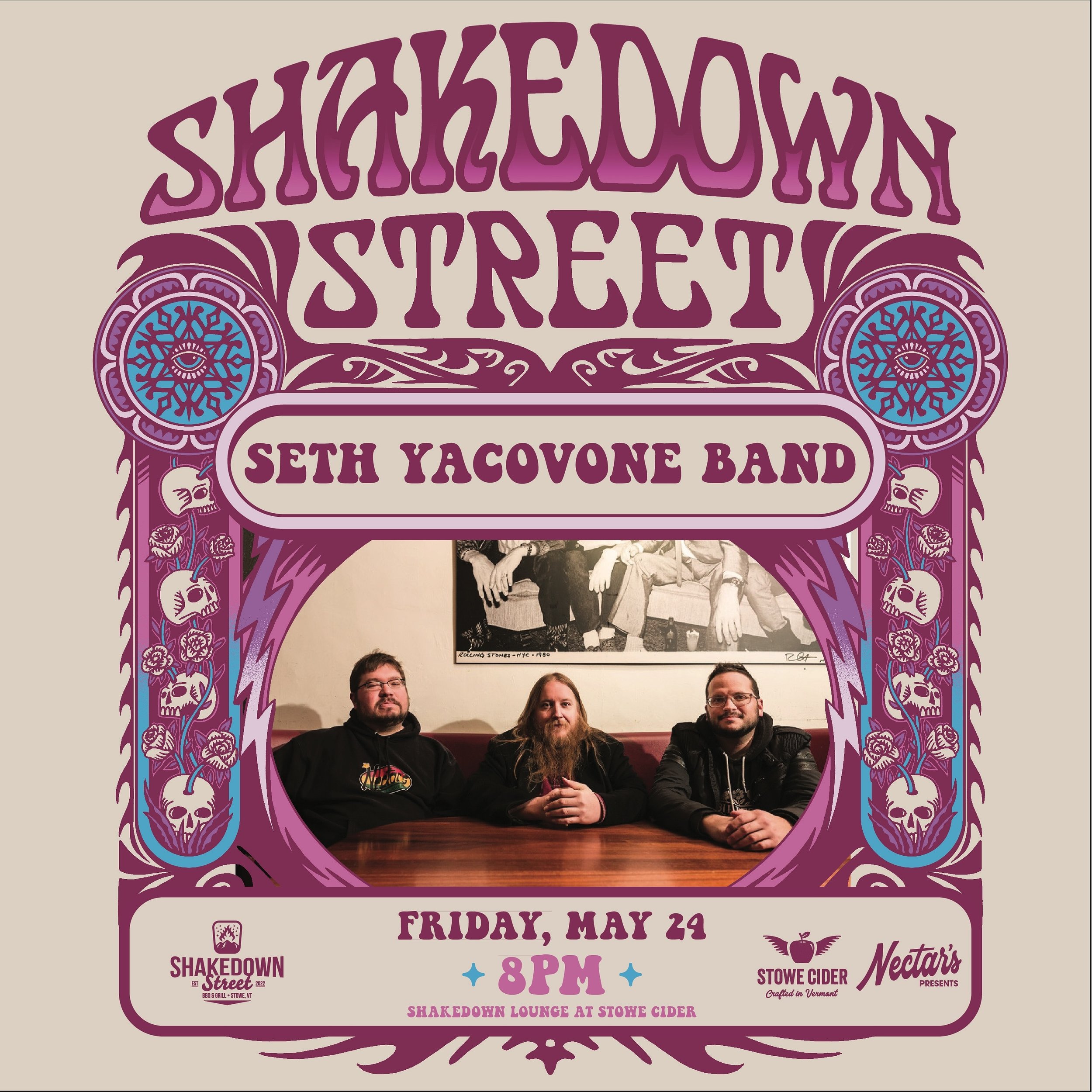Seth Yacovone Band will be back at the Shakedown Lounge at Stowe Cider on Friday, May 24th at 8pm! 🎶

We know you know, but Seth Yacovone Band has been a fixture of the Vermont music scene since 1995.

The band has released 8 albums, toured America 