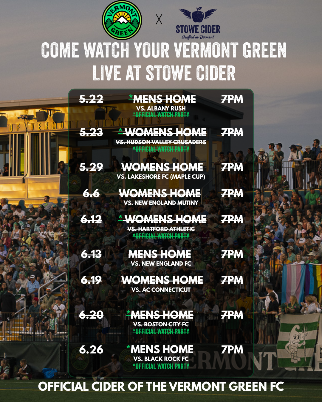 VT Green FC Official Watch Party! 