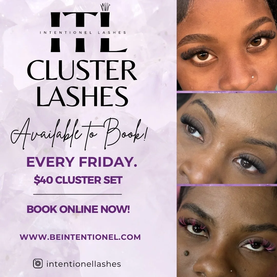 Cluster Lashes are back&hellip; but better! New styles. Colored lashes. More customization. 🥂

My cluster lashes are professionally applied with your natural lash health in mind and are designed for short-term wear, making them a safe option when ap