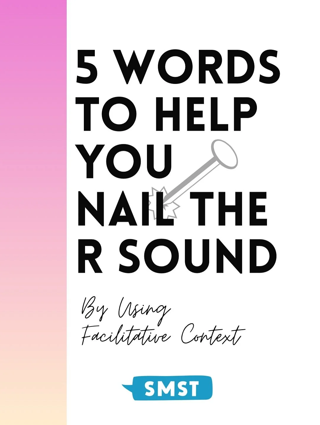 Facilitative context is a magical little trick that we SLPs use to help the mouth say one sound by placing it next to a similar (and easier) sound. 
When it comes to the tricky /r/ sound, there are several consonants and vowels that help place the t