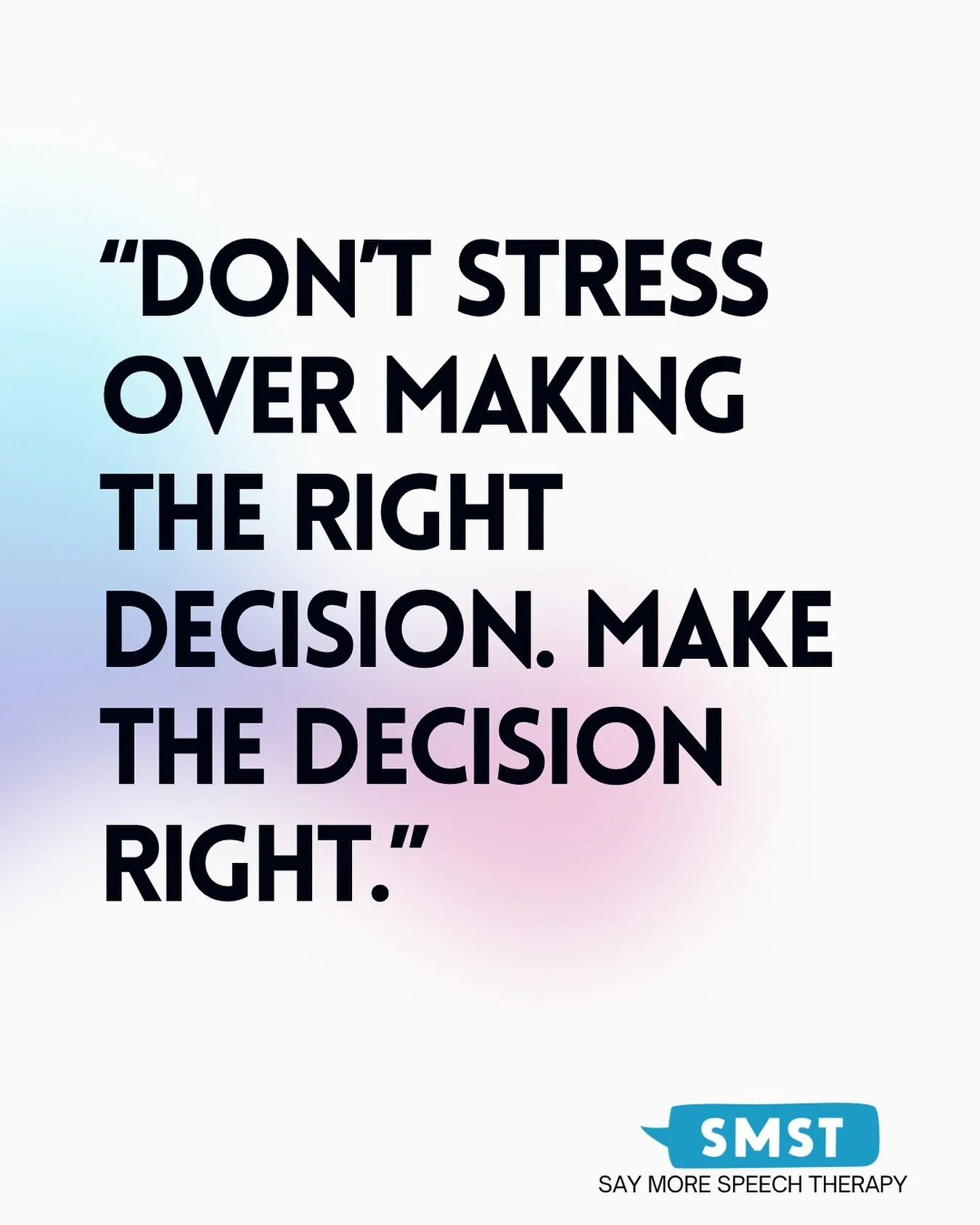 I heard this quote by Harvard psychologist and mindfulness pioneer Dr. Ellen Langer today and it struck a chord. This quote - so simple yet so powerful - can be applied to so many facets of life. 
What decisions have been eating at you? What if we d
