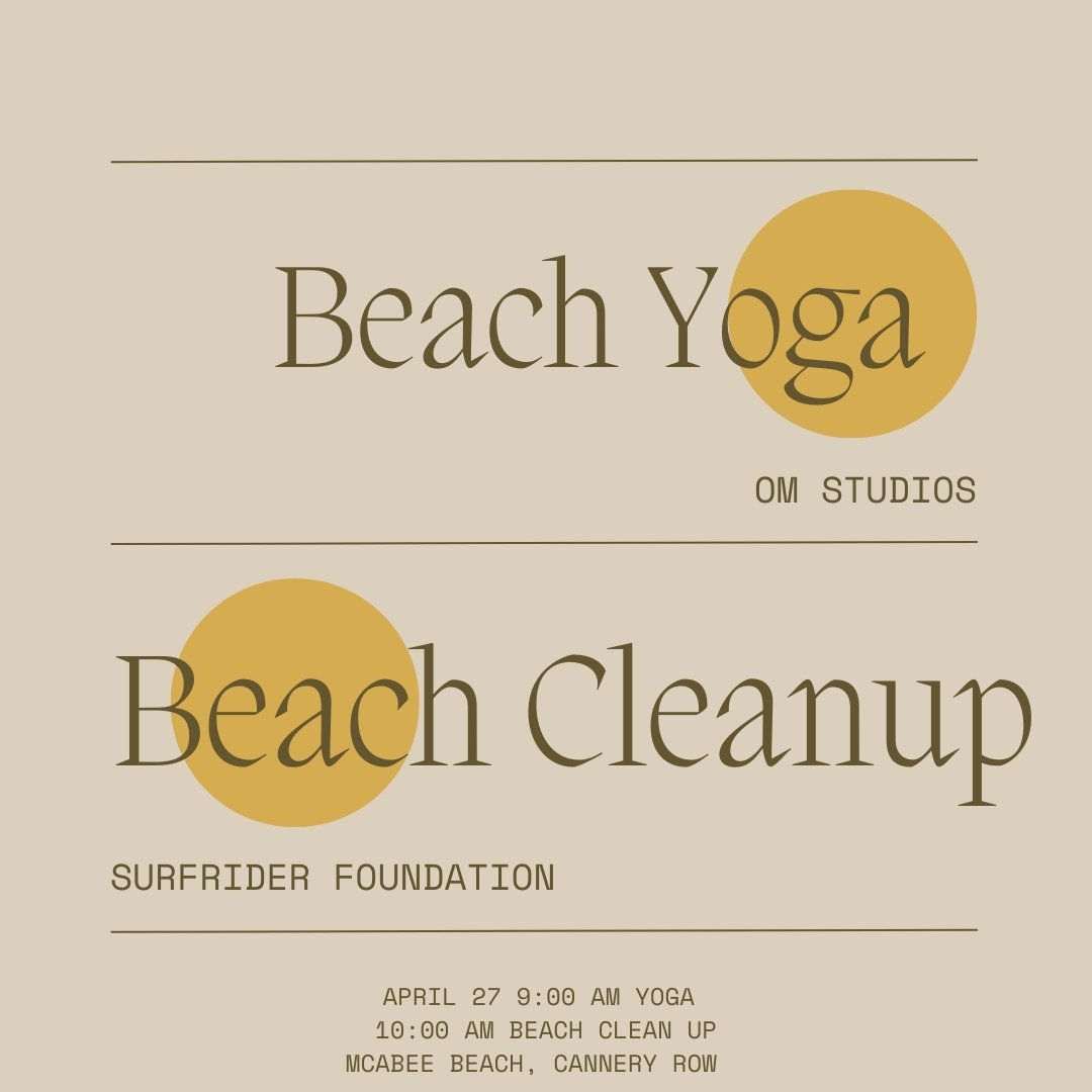 Join us for a morning of beach yoga followed by a beach clean up! One of our recent graduates, Sarah, from our 200 hour YTT will be a leading a morning flow to bring you into the elements of water and earth. We love this event with the Surfrider foun