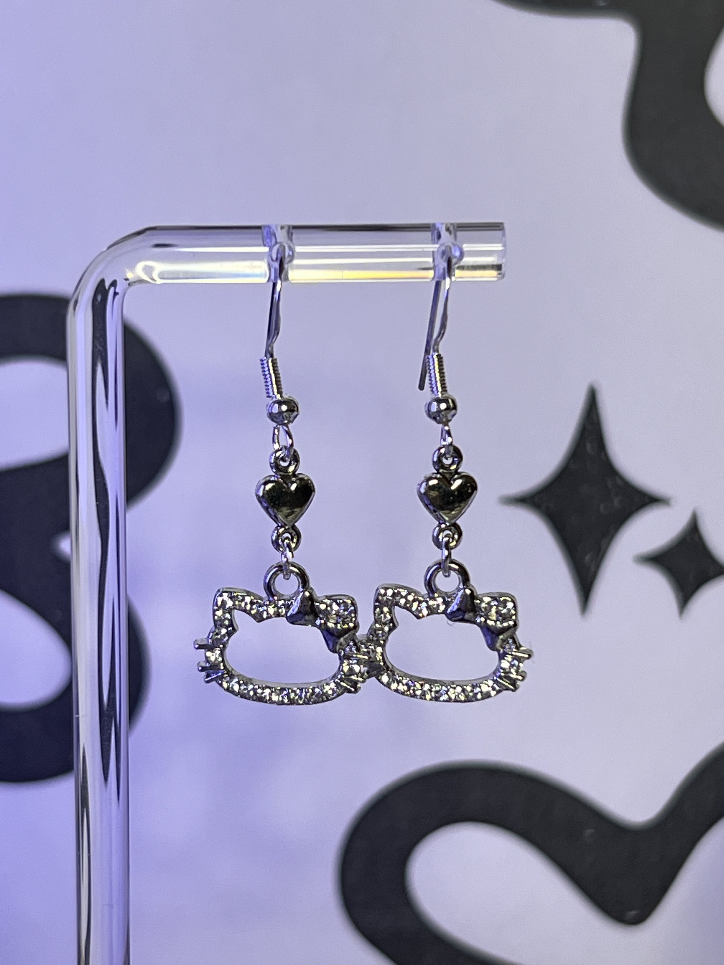 Hello Kitty Crystal Earrings