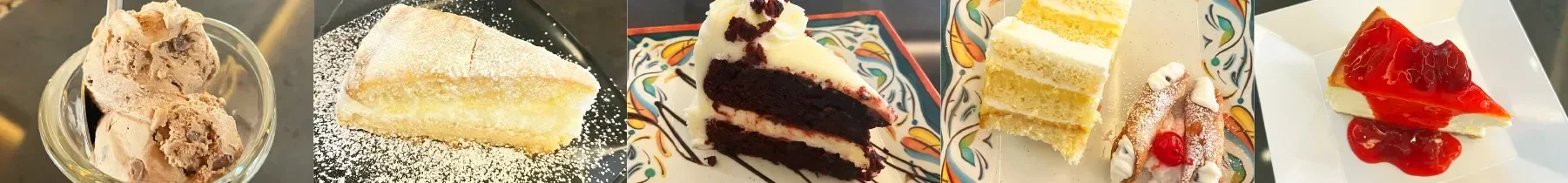 Collage of dessert images