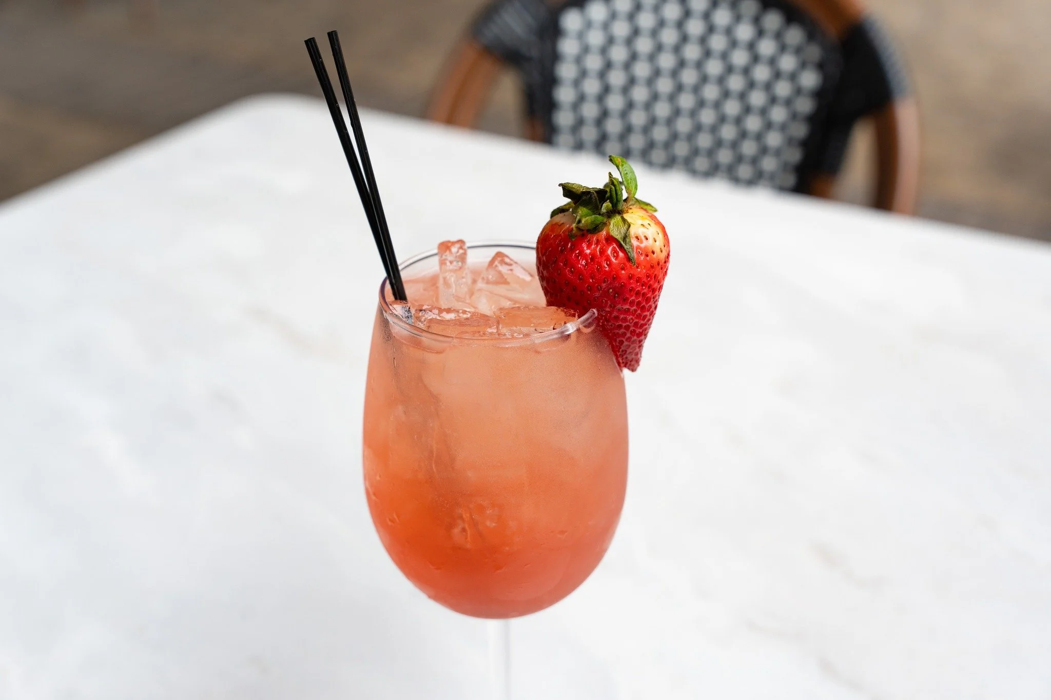 🌸 Sip on something beautiful at Casa Lu Al.
Introducing the Fiore Rosa &mdash; a flirty fusion of Redberry Ciroc, strawberry syrup, and a splash of ros&eacute;.
Blush pink, perfectly balanced, and only here for a limited time! 💐✨