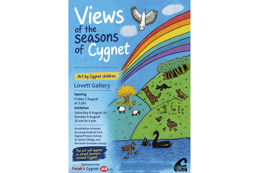 Views of the Seasons of Cygnet – art by Cygnet children