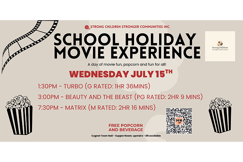 School holiday movie experience