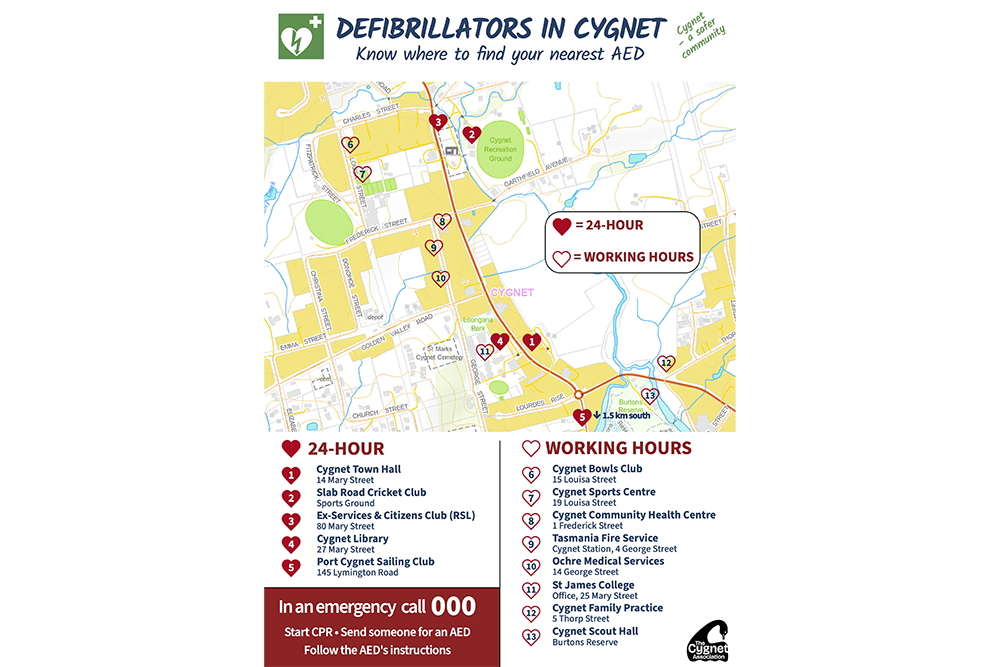 New defibrillator map