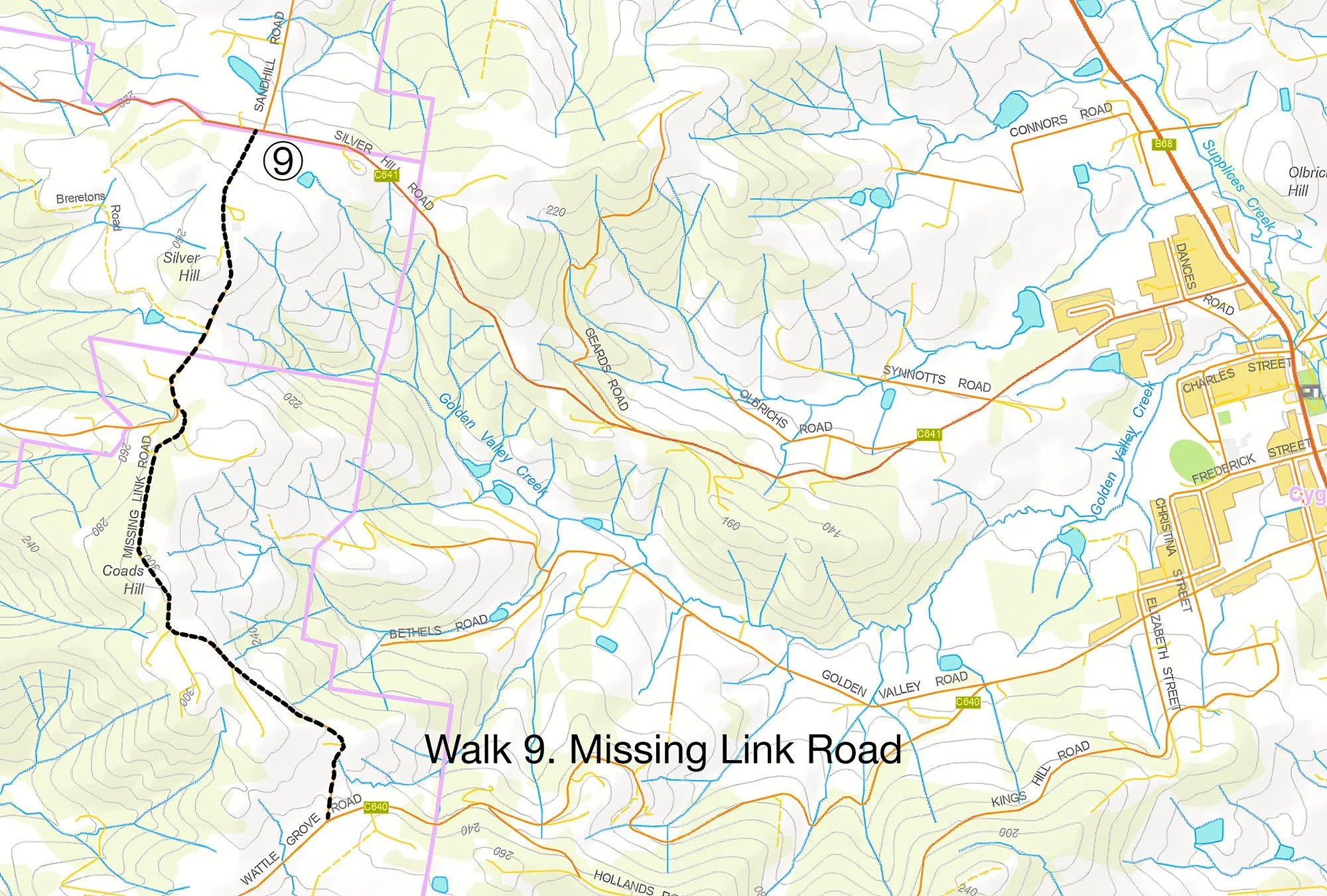 Walk 9  
Missing Link Road