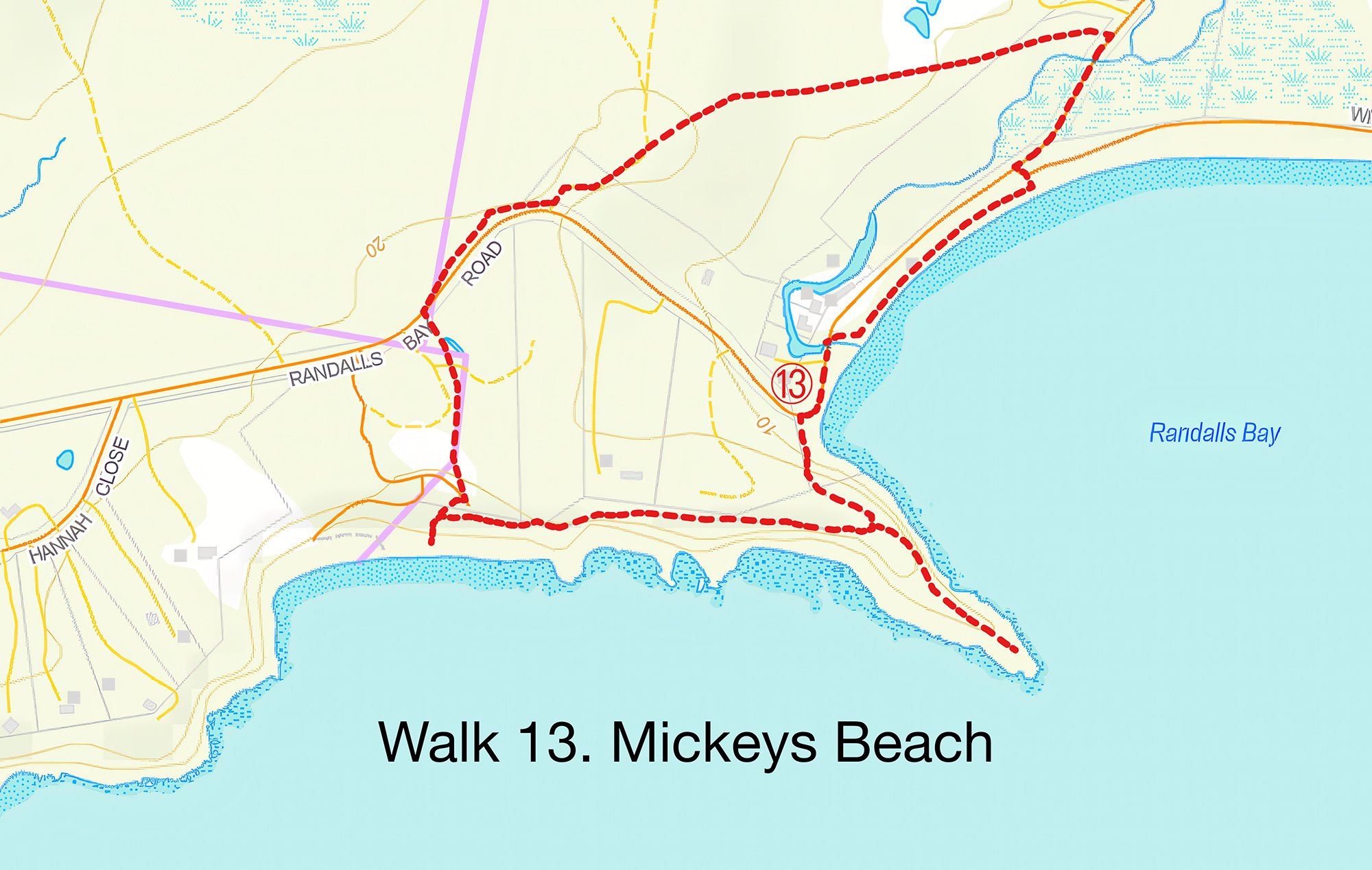 Walk 13  
Mickeys Beach