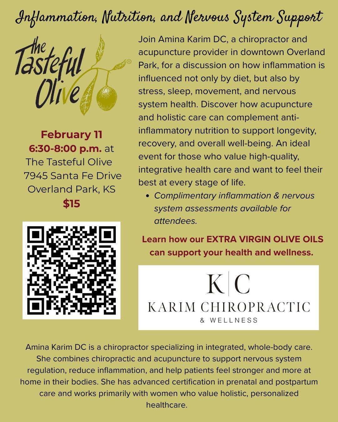 The Tasteful Olive - Inflammation, Nutrition, and Nervous Support