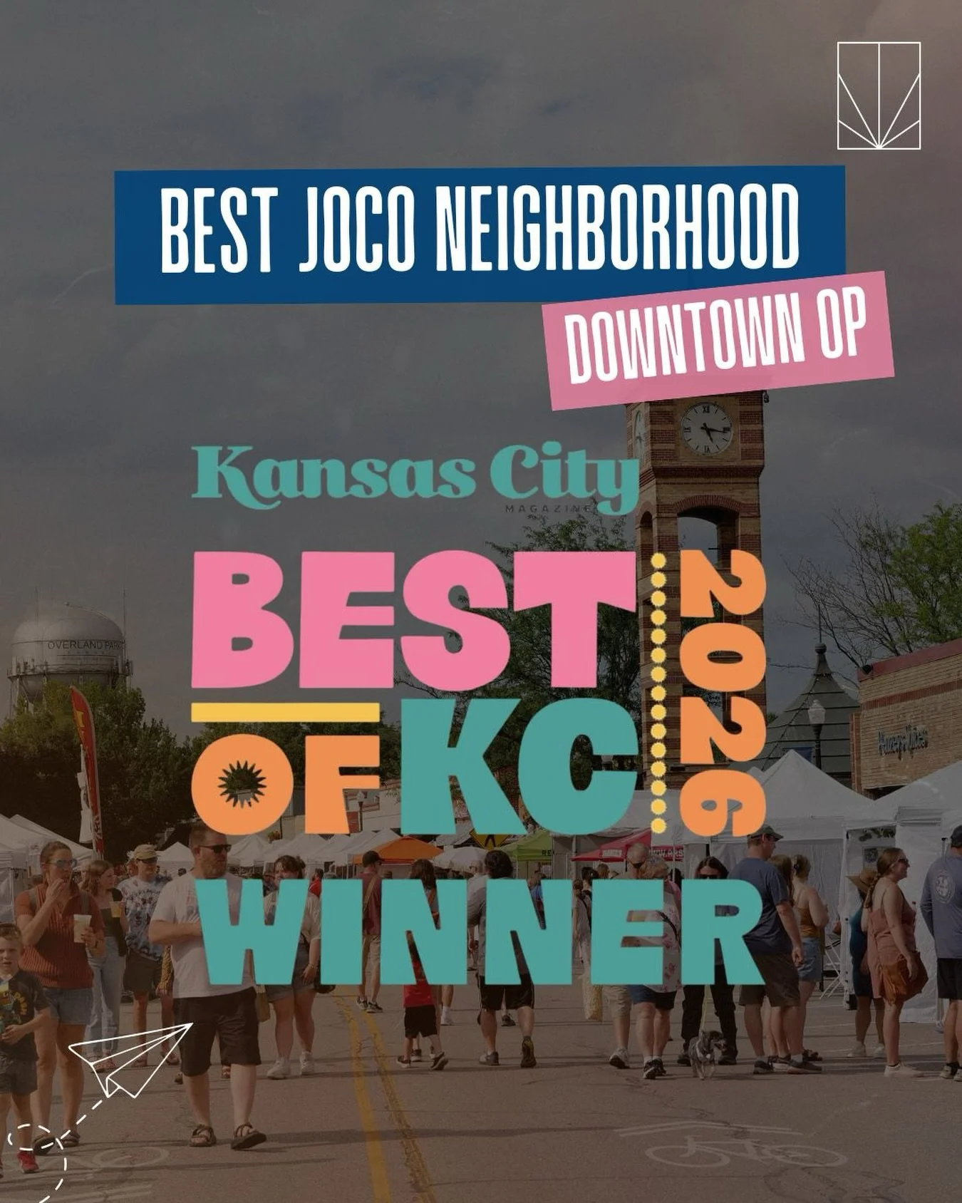 We&rsquo;re so excited to share that Downtown Overland Park has been named Best Johnson County Neighborhood in @kansascitymagazine 2026 Best of Kansas City! 🫶❤️👑