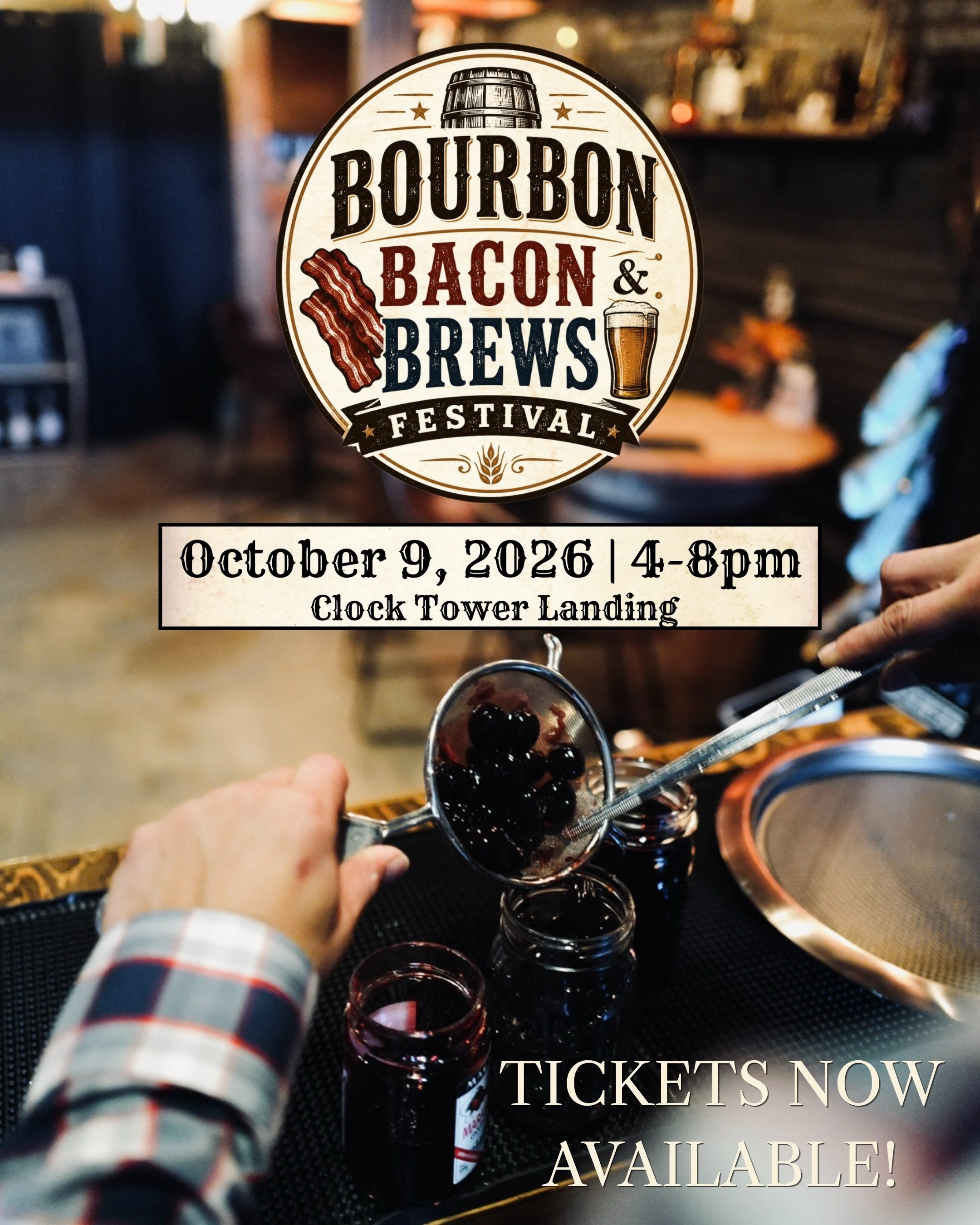 Tickets are officially on sale for Bourbon, Bacon &amp; Brews! 🥃🍻🥓

Join us in Downtown Overland Park on Friday, October 9, from 4PM-8PM for an evening of bourbon and beer tastings, delicious bites, live music, and good company.

🎟️ General Admis