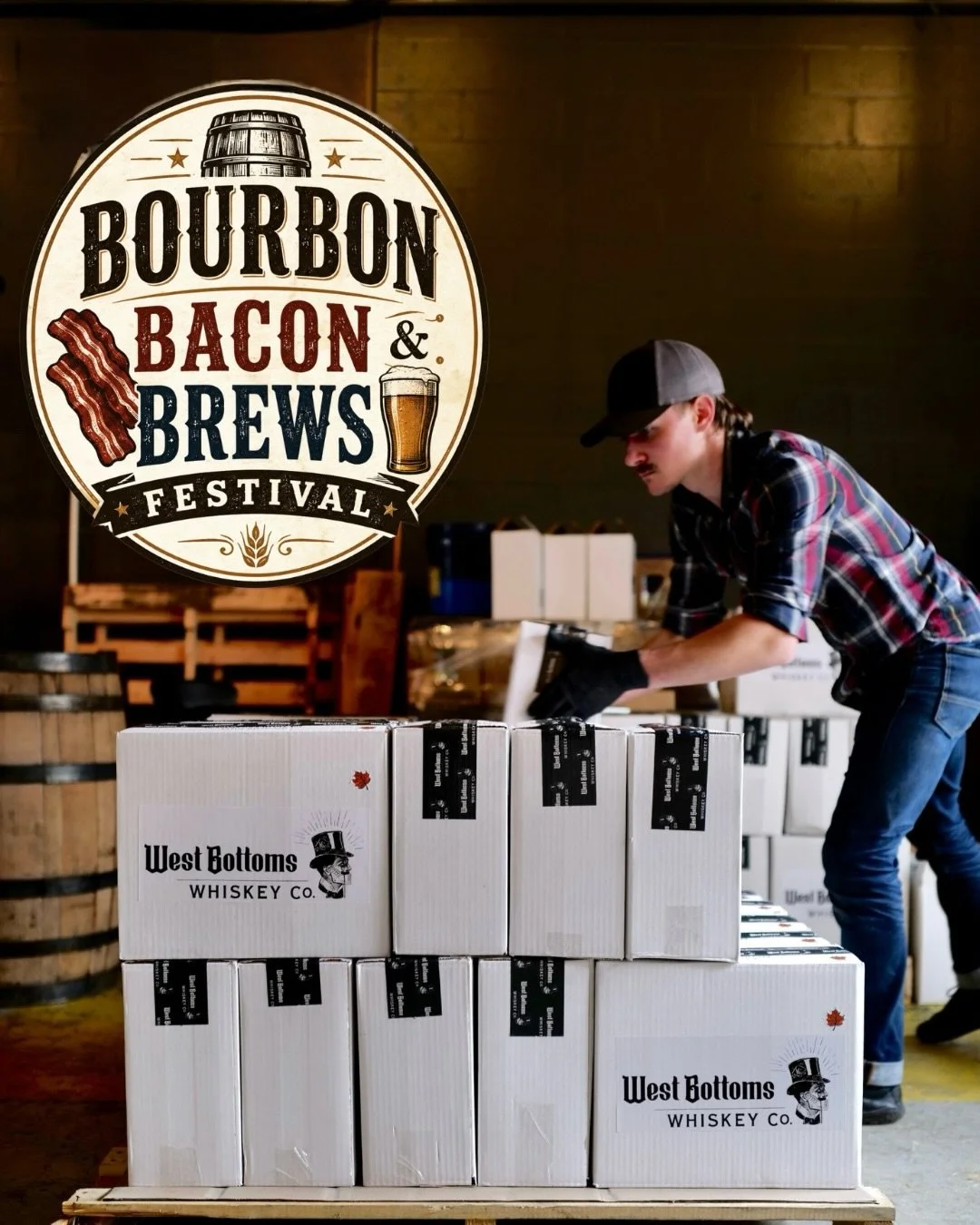 West Bottoms Whiskey Co. is joining the Bourbon, Bacon &amp; Brews lineup! @westbottomswhiskeyco 

Born in Kansas City and rooted in the historic West Bottoms, West Bottoms Whiskey is bringing its locally crafted spirits to Downtown Overland Park!

K