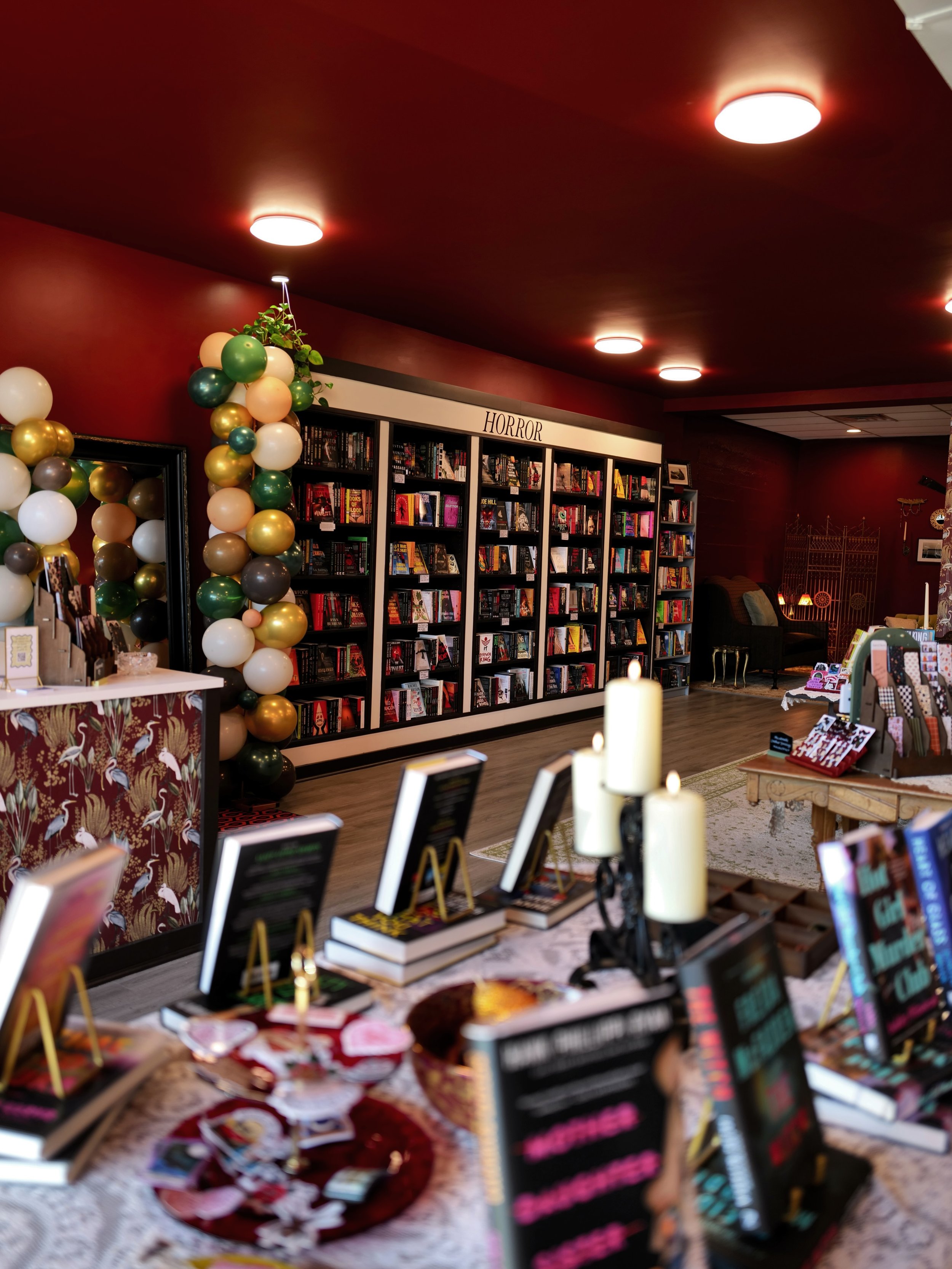 Nothing better than a rainy afternoon spent at the bookstore! 📚☔️

The latest bookstore to join the Downtown Overland Park lineup, The Inked Page, specializes in all things horror, mystery, and thrillers, with a little dark romance, science fiction,