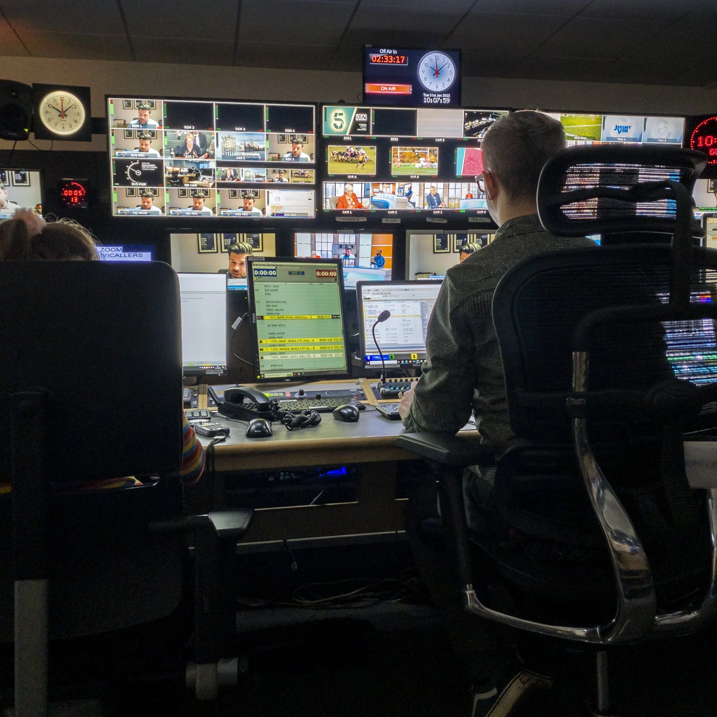 Matt directing the Jeremy Vine programme for Channel 5