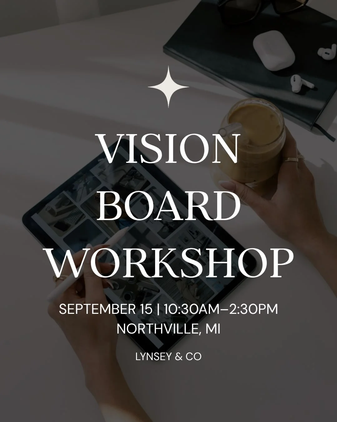 You&rsquo;re invited ✨⁠
⁠
I&rsquo;m hosting an intimate Vision Board Workshop this September at AMITY in Downtown Northville!⁠
⁠
We&rsquo;ll spend the morning slowing down, getting creative, and making some space to think about what we actually want 