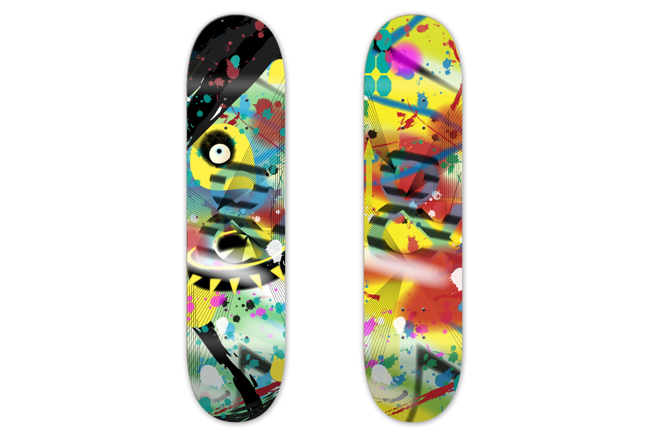 Skateboards in the Style of Rammellzee / Illustration & Design / Coke Zero (Commercial) / Hungry Man